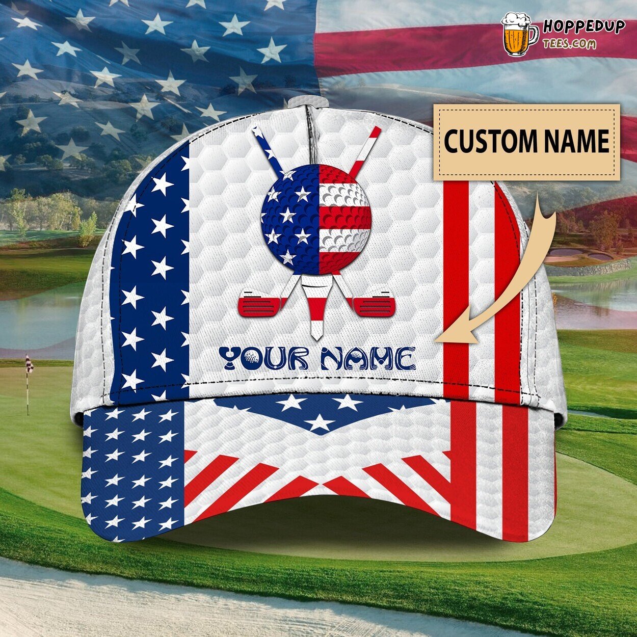 3D Classic Cap Golf Lover Personalized Name Unique Classic Hat Design