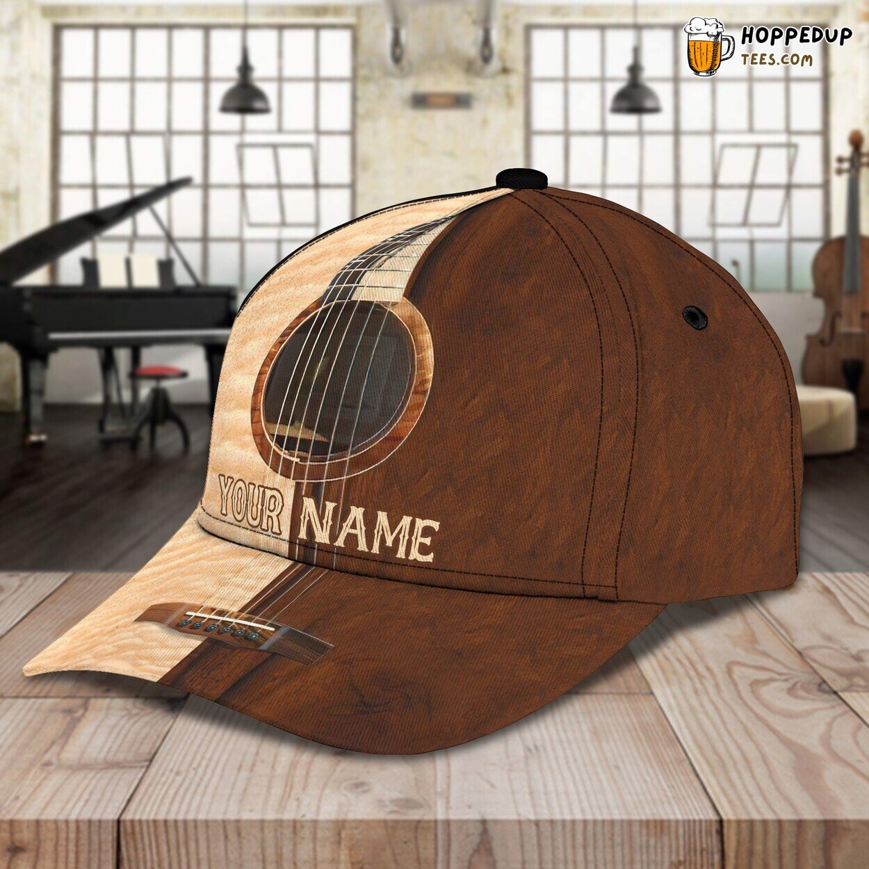 3D Classic Cap Guitar Enthusiast Personalized Name Unique Stylish Best Choice Trend