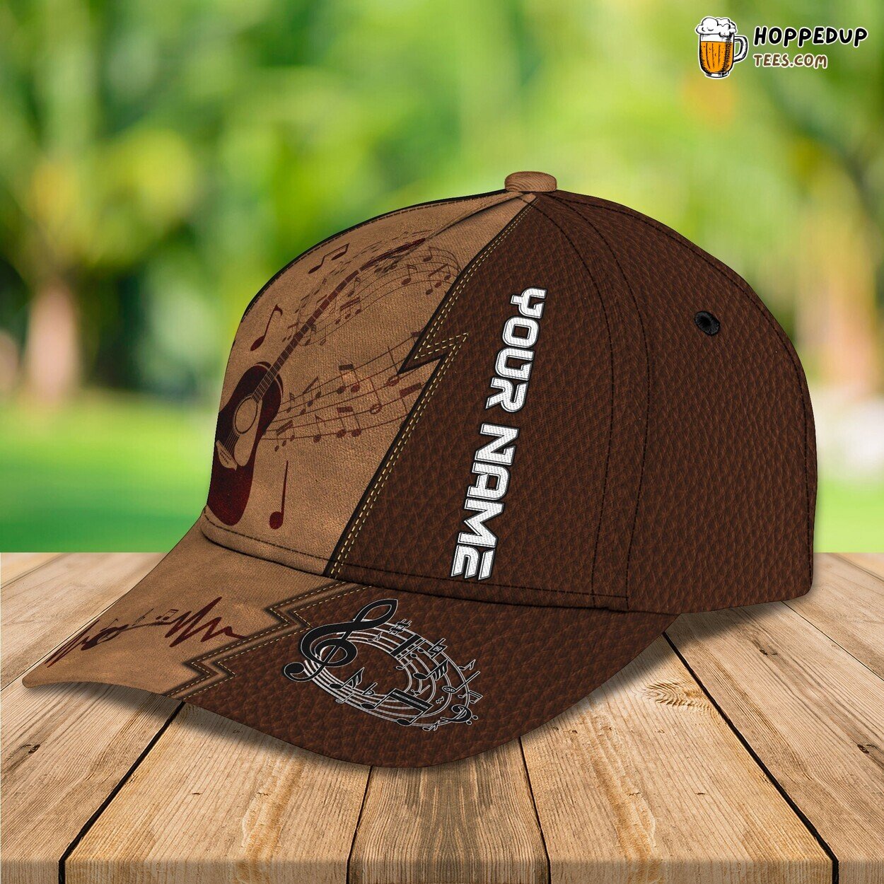 3D Classic Cap Guitar Melodies Personalized Name Unique Design Hat 3D Classic Cap Guitar Melodies Personalized Name Unique Design Hat