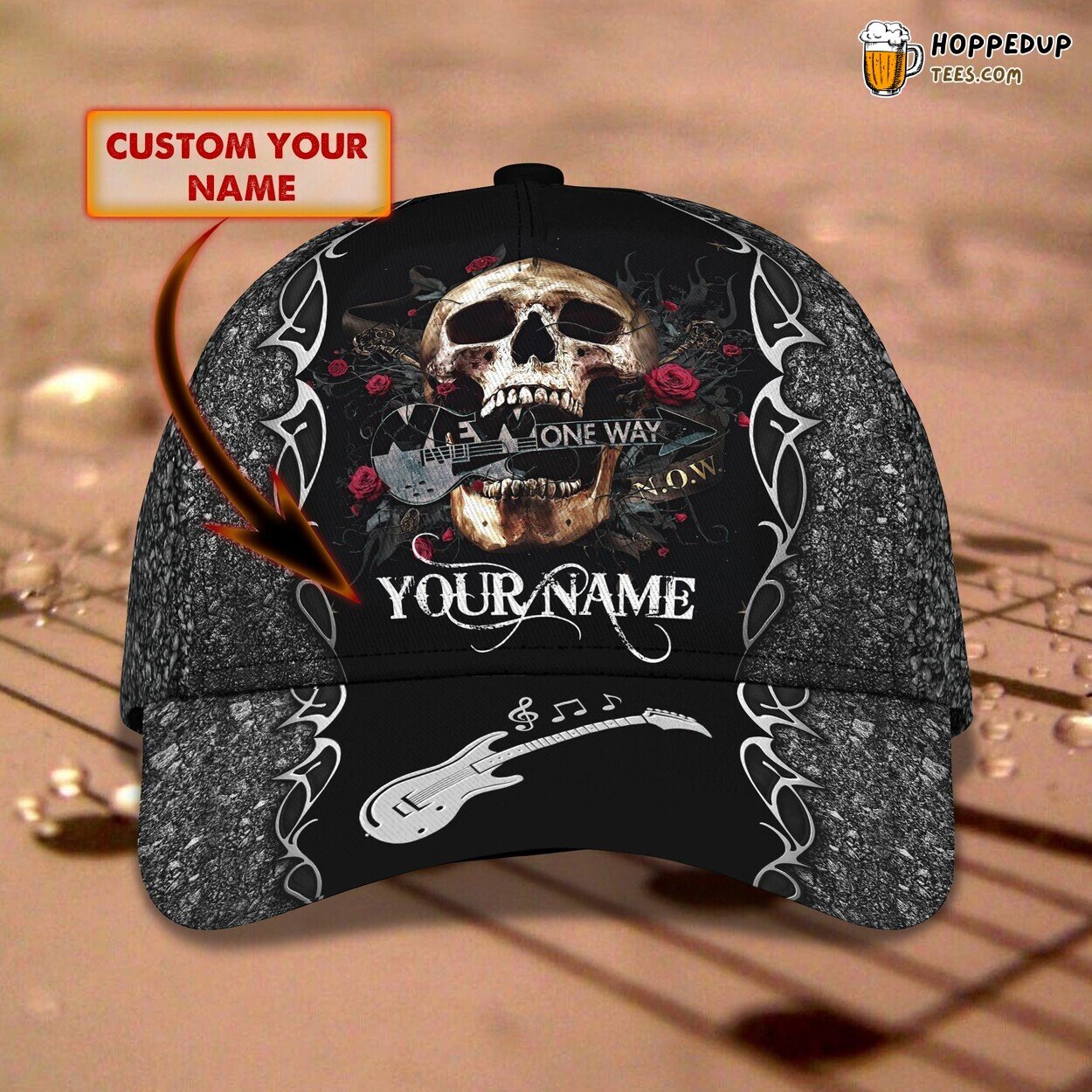3D Classic Cap Guitar Melodies Personalized Name Unique Hat Celebration 3D Classic Cap Guitar Melodies Personalized Name Unique Hat Celebration