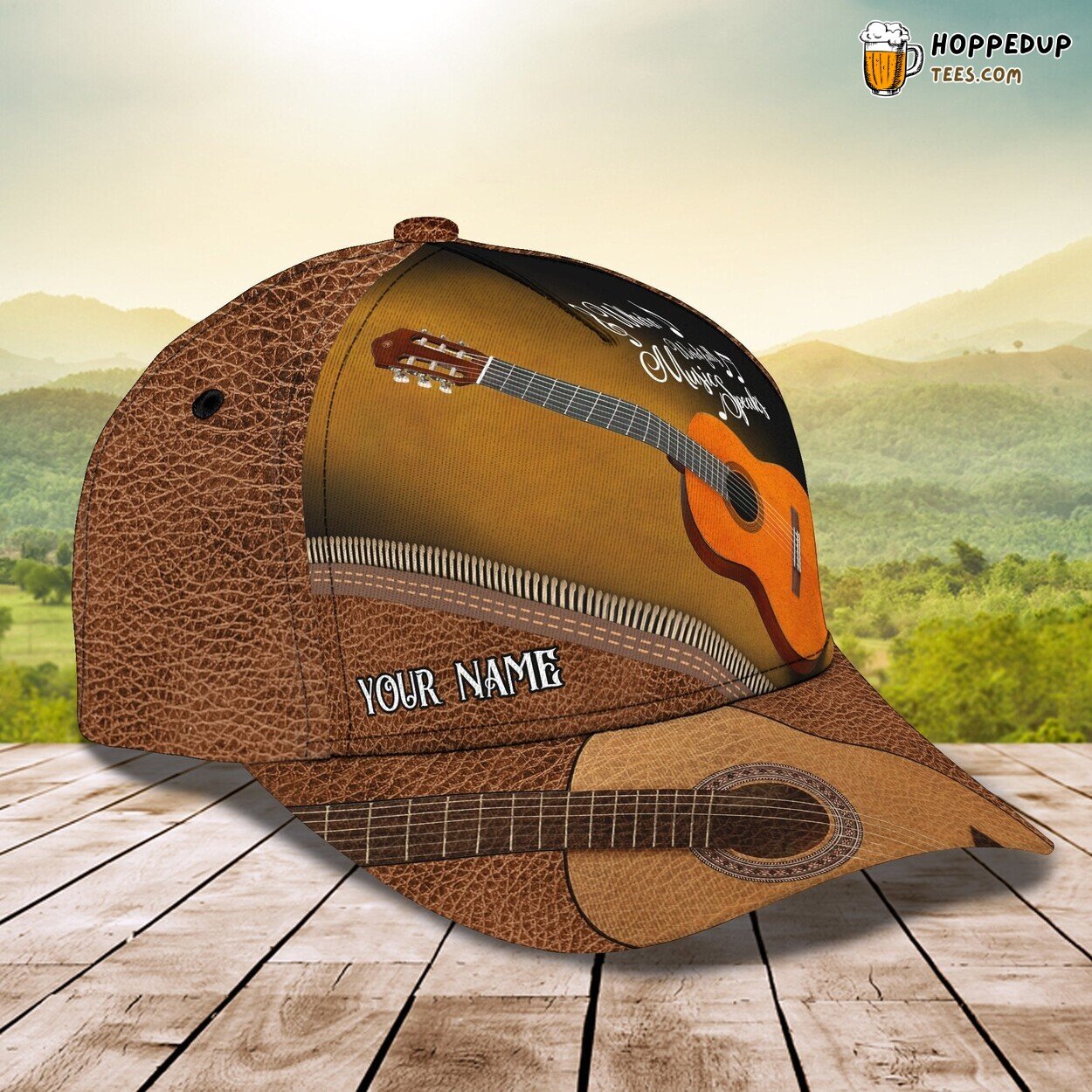 3D Classic Cap Guitar Melody Series Personalized Name Classic Hat Design Tribute