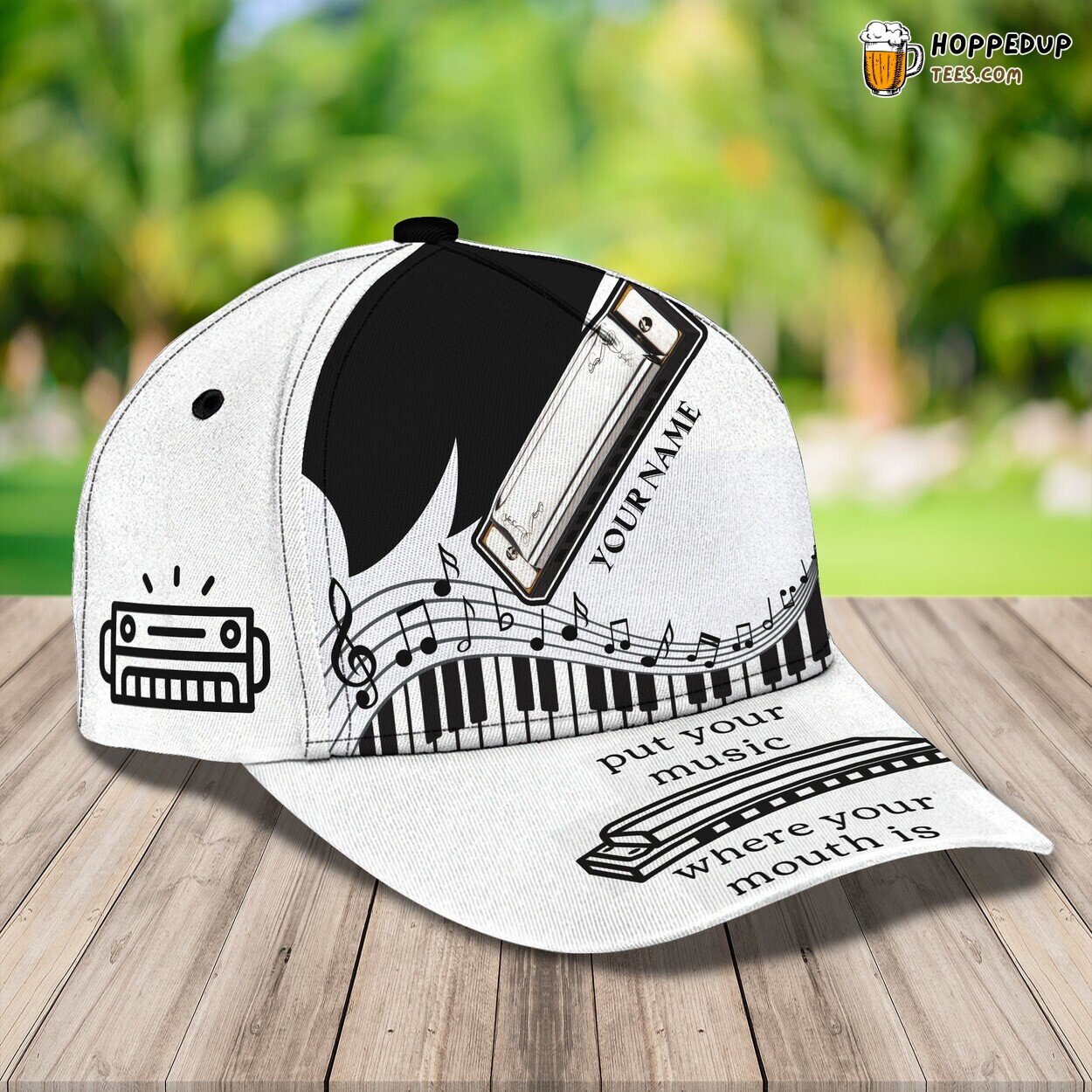 3D Classic Cap Harmonica Blues Personalized Name Hat Enthusiast Design 3D Classic Cap Harmonica Blues Personalized Name Hat Enthusiast Design