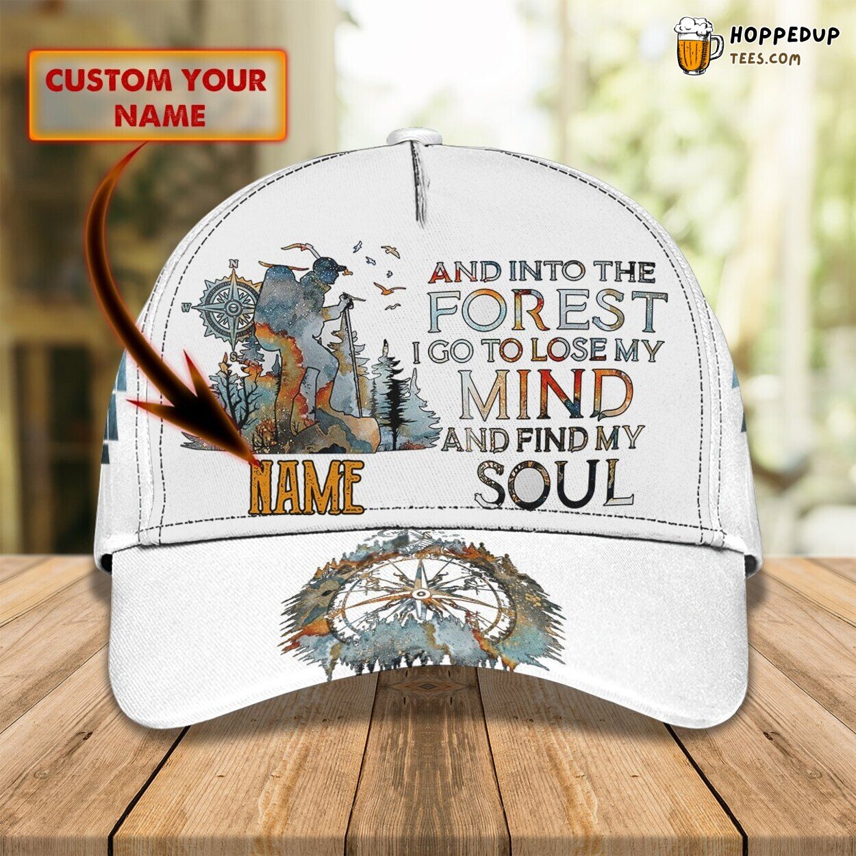 3D Classic Cap Hiking Girl Mountains Personalized Name Classic Hat Unique Design