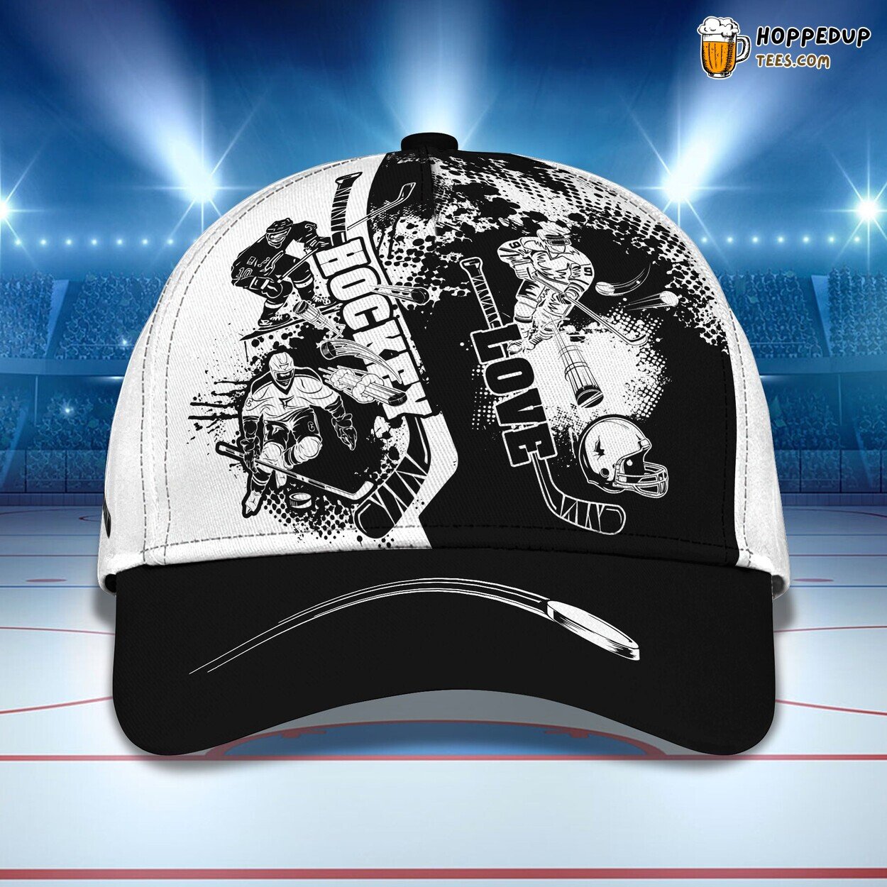 3D Classic Cap Hockey Game Passion Personalized Name Unique Hat Design