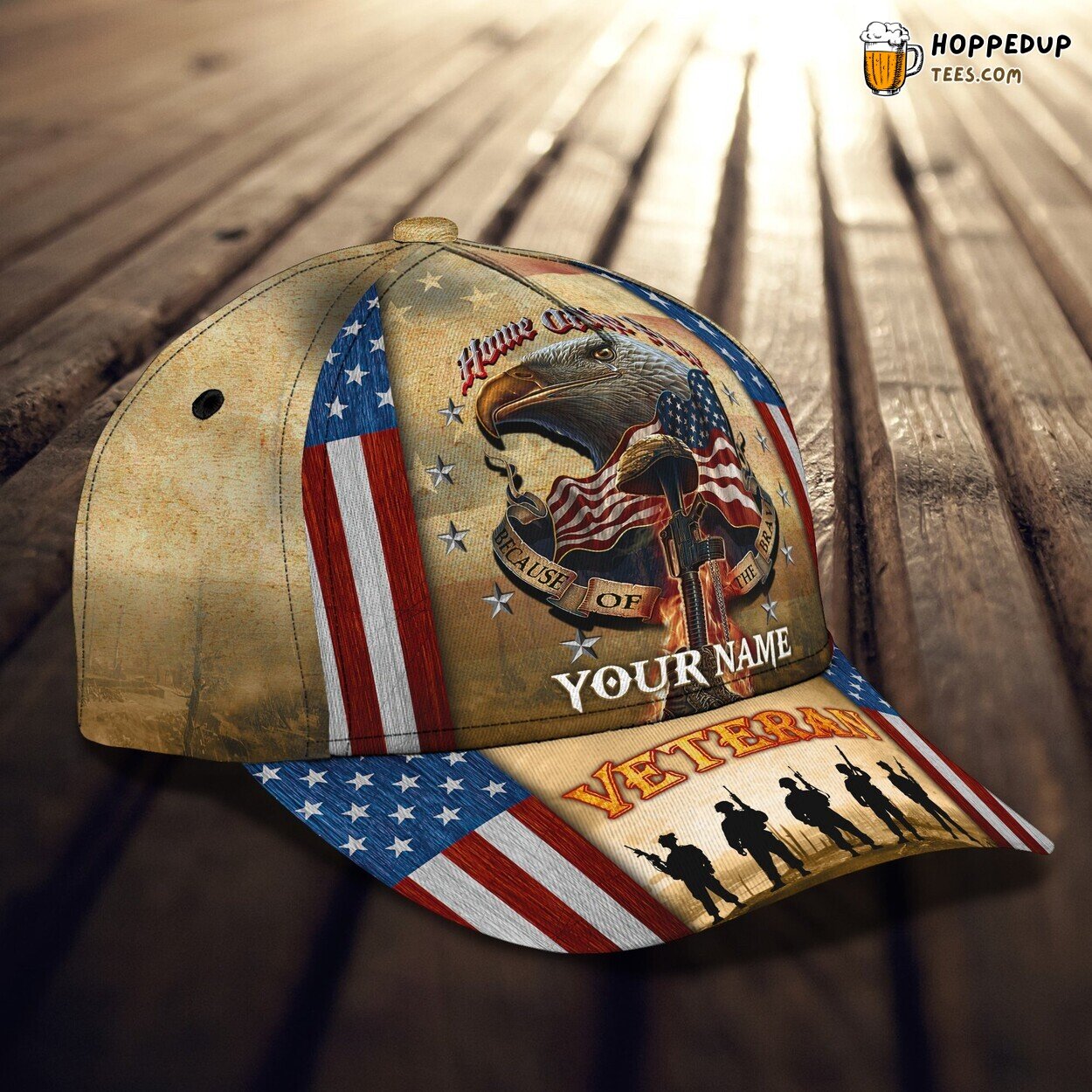 3D Classic Cap Honoring All Veterans Personalized Name Hat Design Tribute