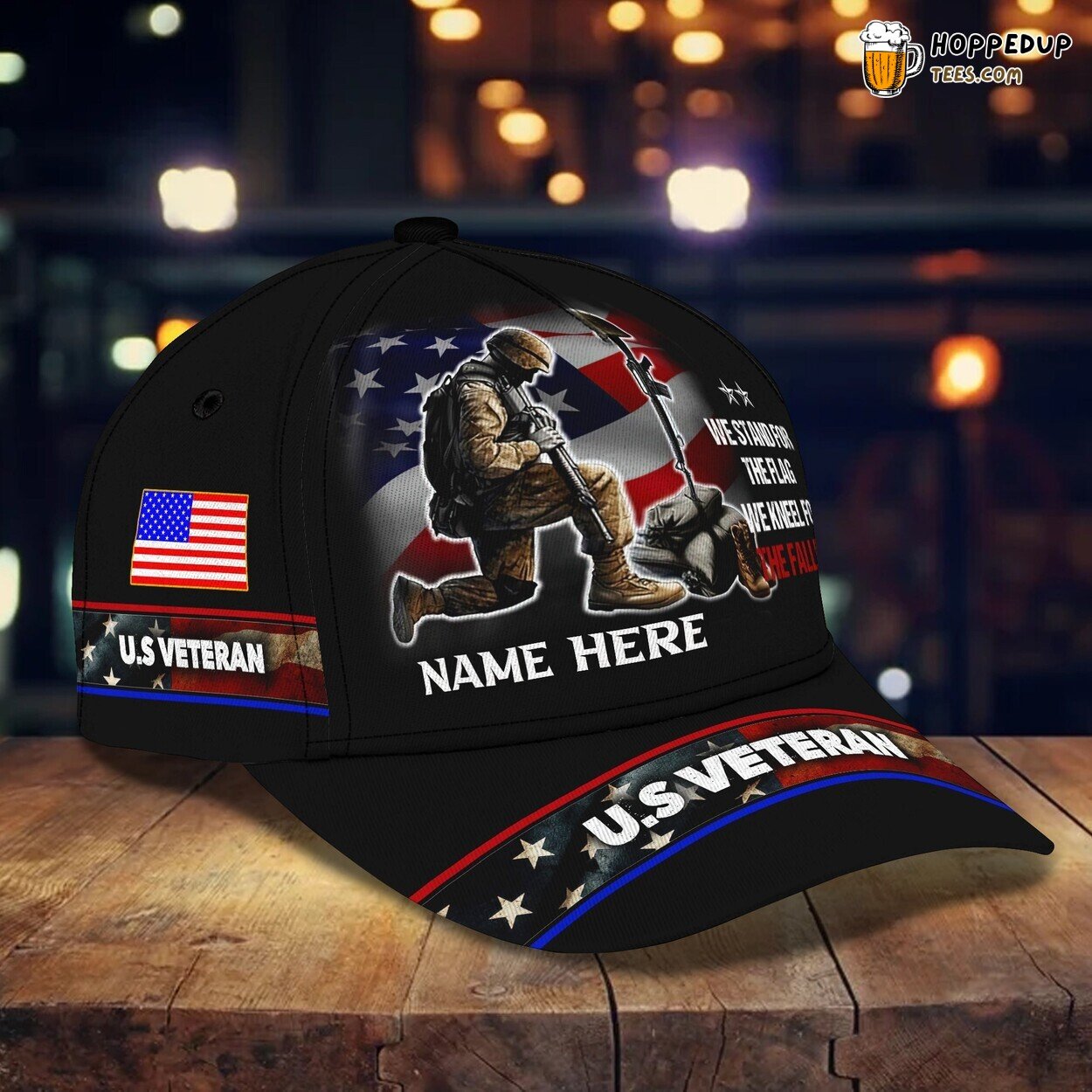 3D Classic Cap Honoring Brave Veterans Personalized Name Unique Hat