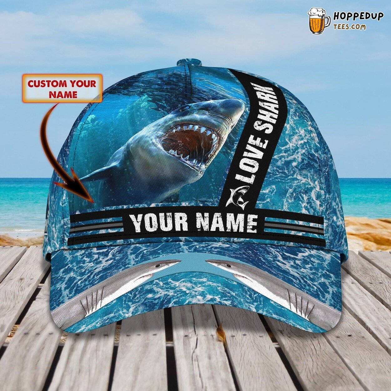 3D Classic Cap Honoring Majestic Sharks Personalized Name Stylish Unique Trend