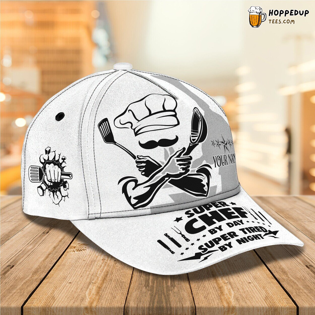 3D Classic Cap Honoring Master Chefs Personalized Name Hat Unique Design