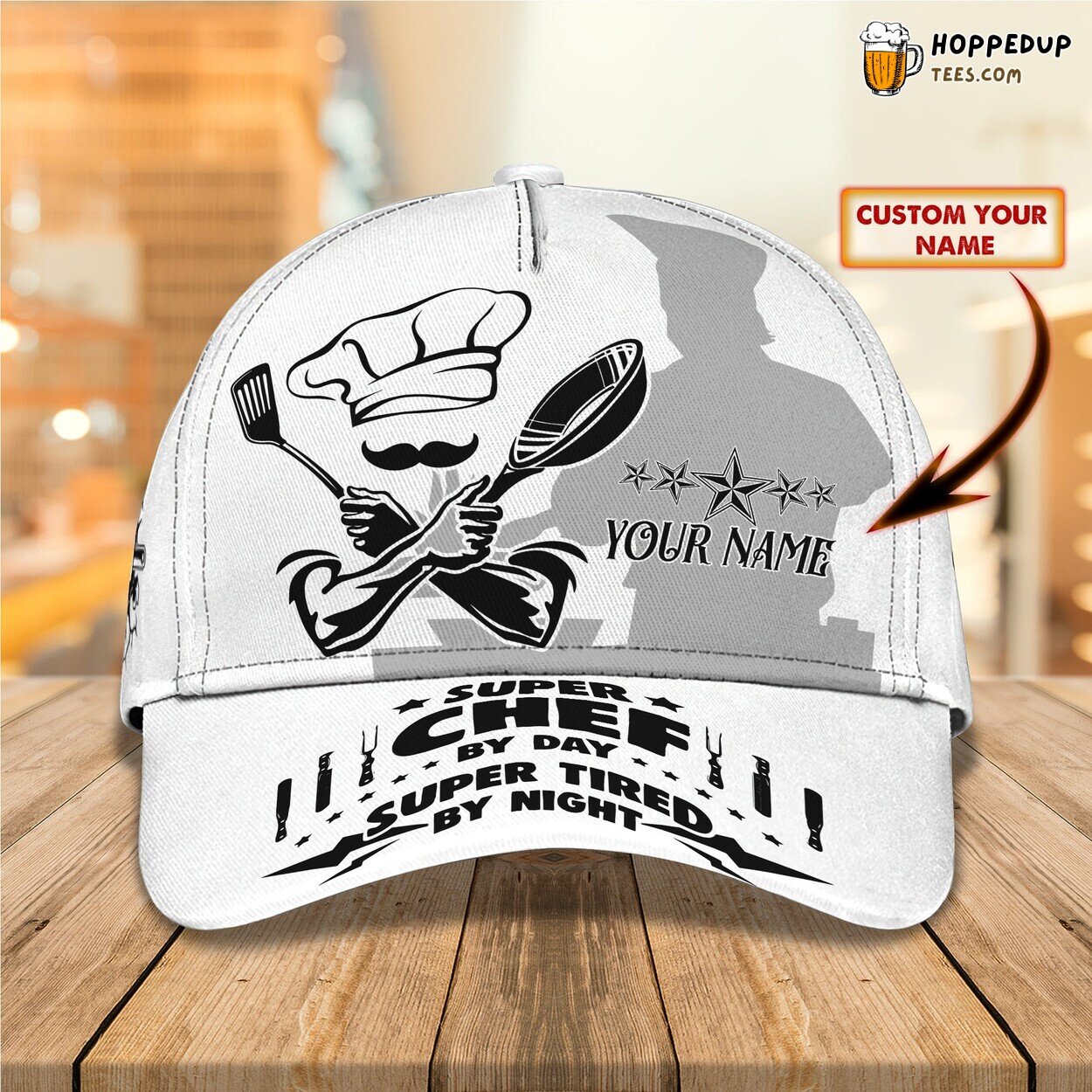 3D Classic Cap Honoring Master Chefs Personalized Name Hat Unique Design