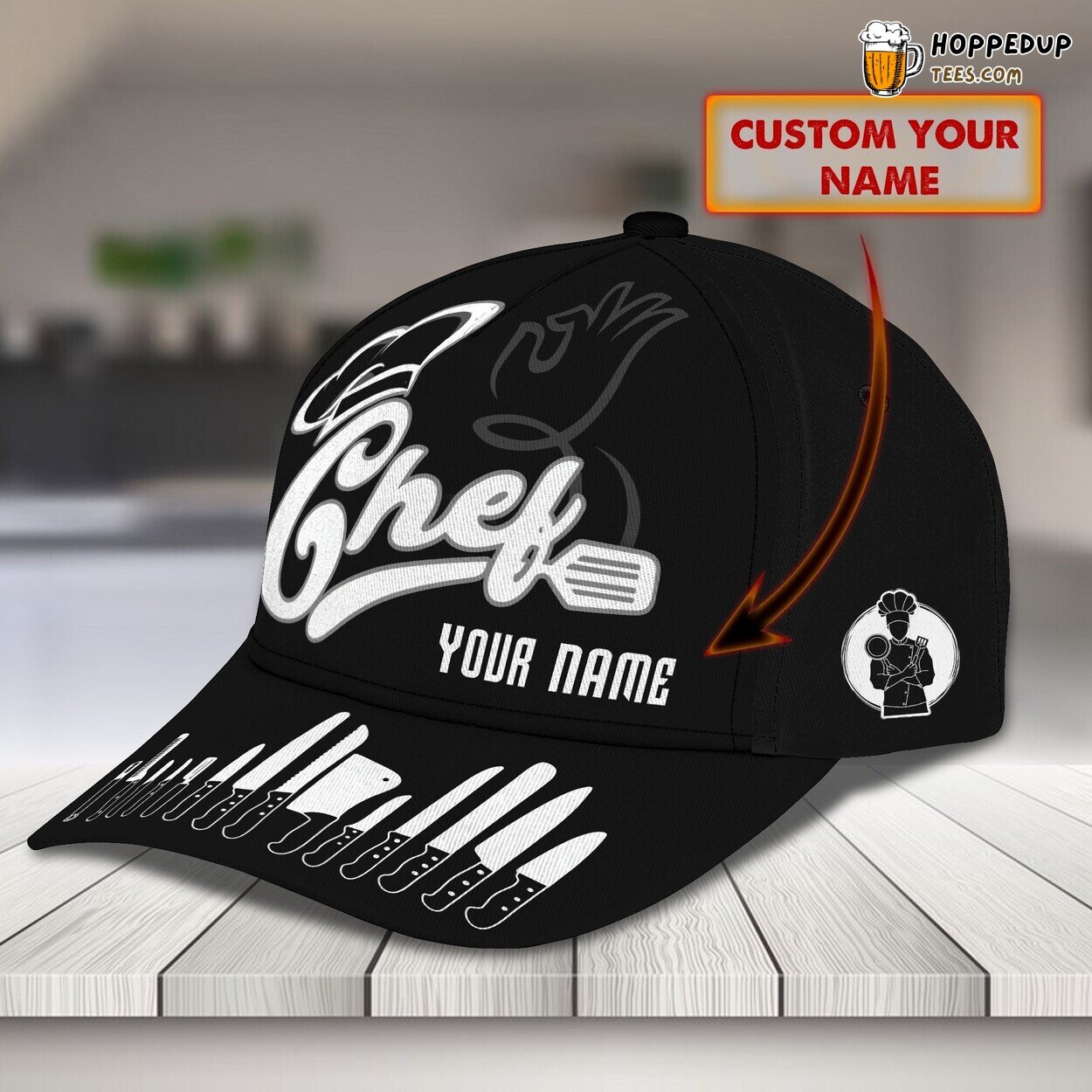 3D Classic Cap Honoring Master Chefs Personalized Name Hat Unique Experience