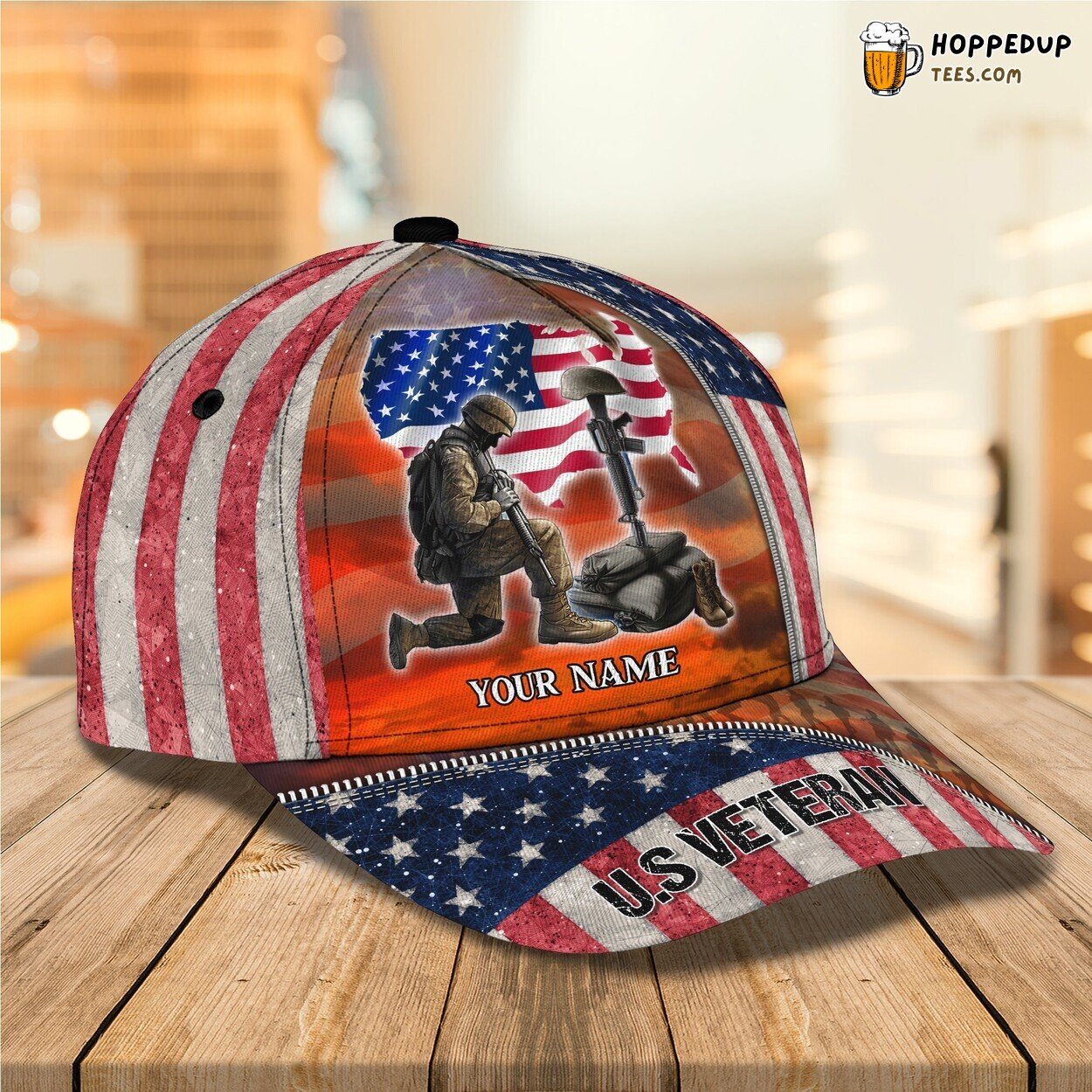 3D Classic Cap Honoring Our Veterans Personalized Name Classic Hat Design Series 3D Classic Cap Honoring Our Veterans Personalized Name Classic Hat Design Series