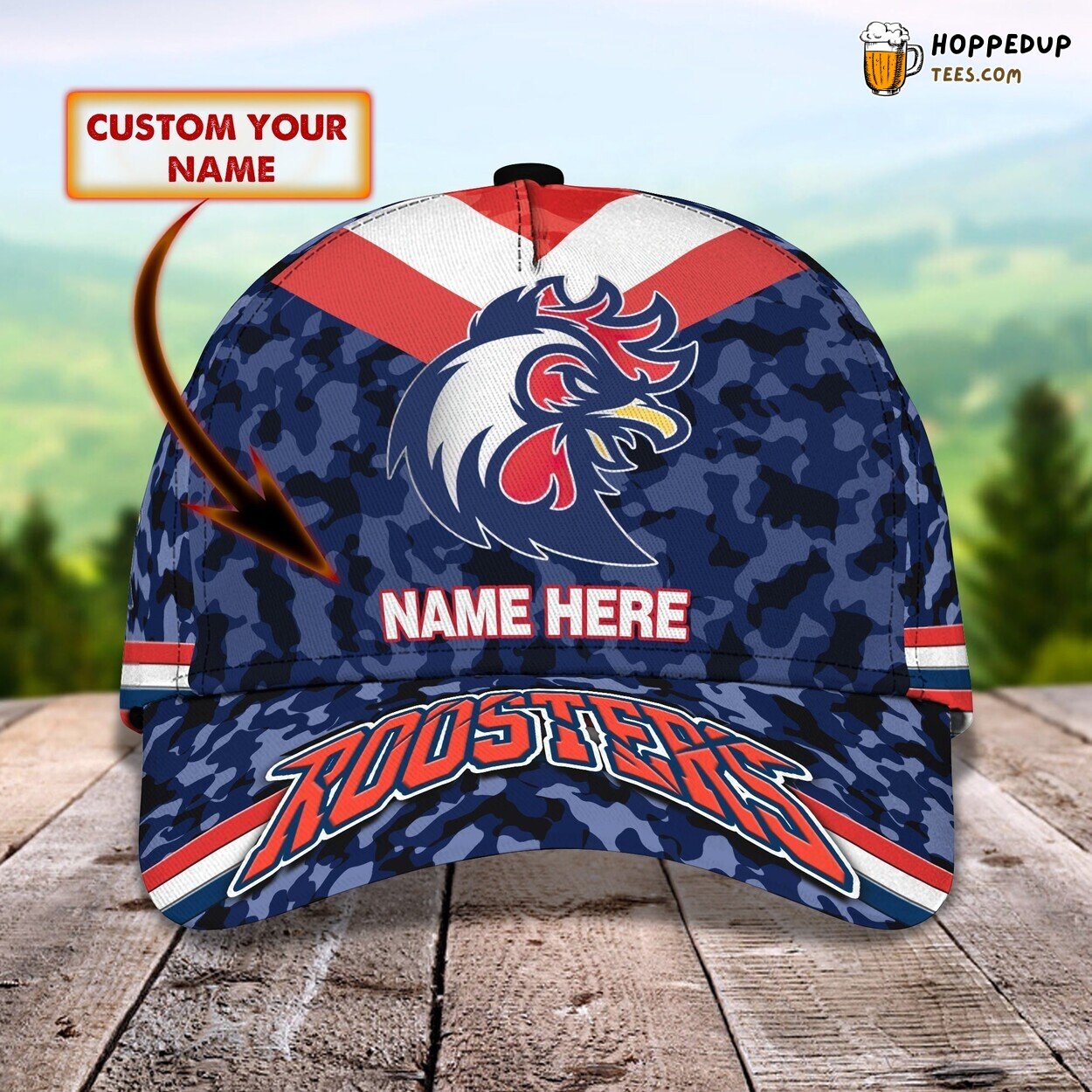 3D Classic Cap Honoring Sydney Roosters Personalized Name Hat Experience