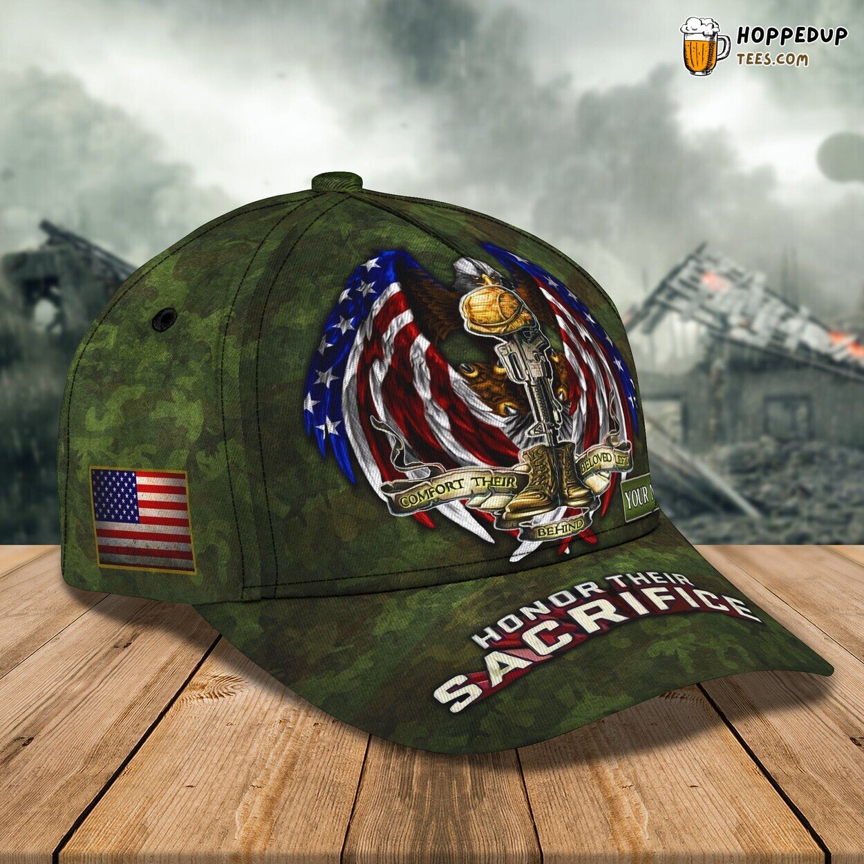 3D Classic Cap Honoring US Veterans Personalized Name Unique Hat Tribute