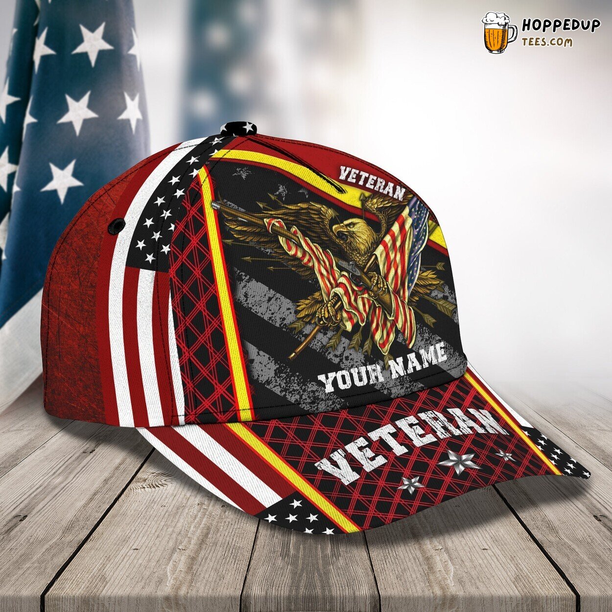 3D Classic Cap Honoring Veteran Personalized Name Unique Design