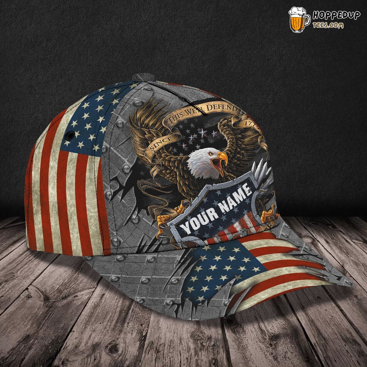 3D Classic Cap Honoring Veteran Unique Personalized Name Design Cap
