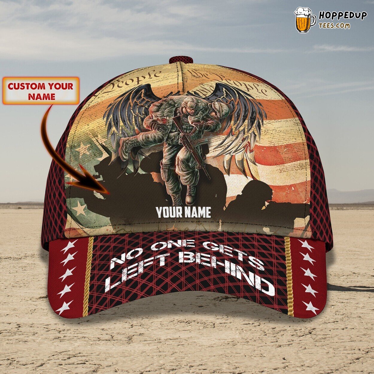 3D Classic Cap Honoring Veterans Personalized Name Classic Hat Design Series