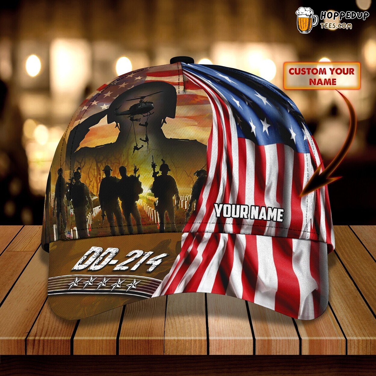 3D Classic Cap Honoring Veterans Personalized Name Tribute Classic Hat Series