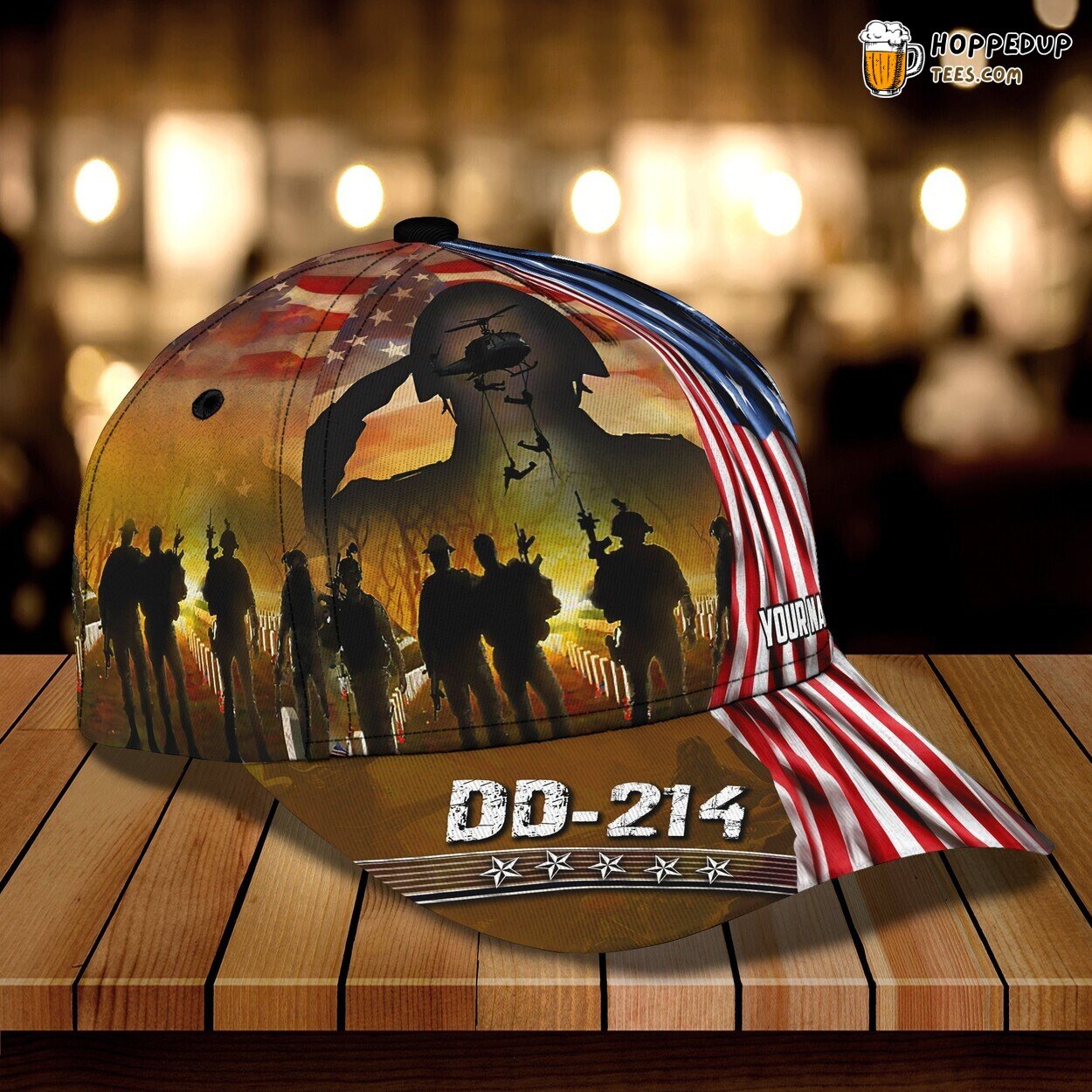 3D Classic Cap Honoring Veterans Personalized Name Tribute Classic Hat Series