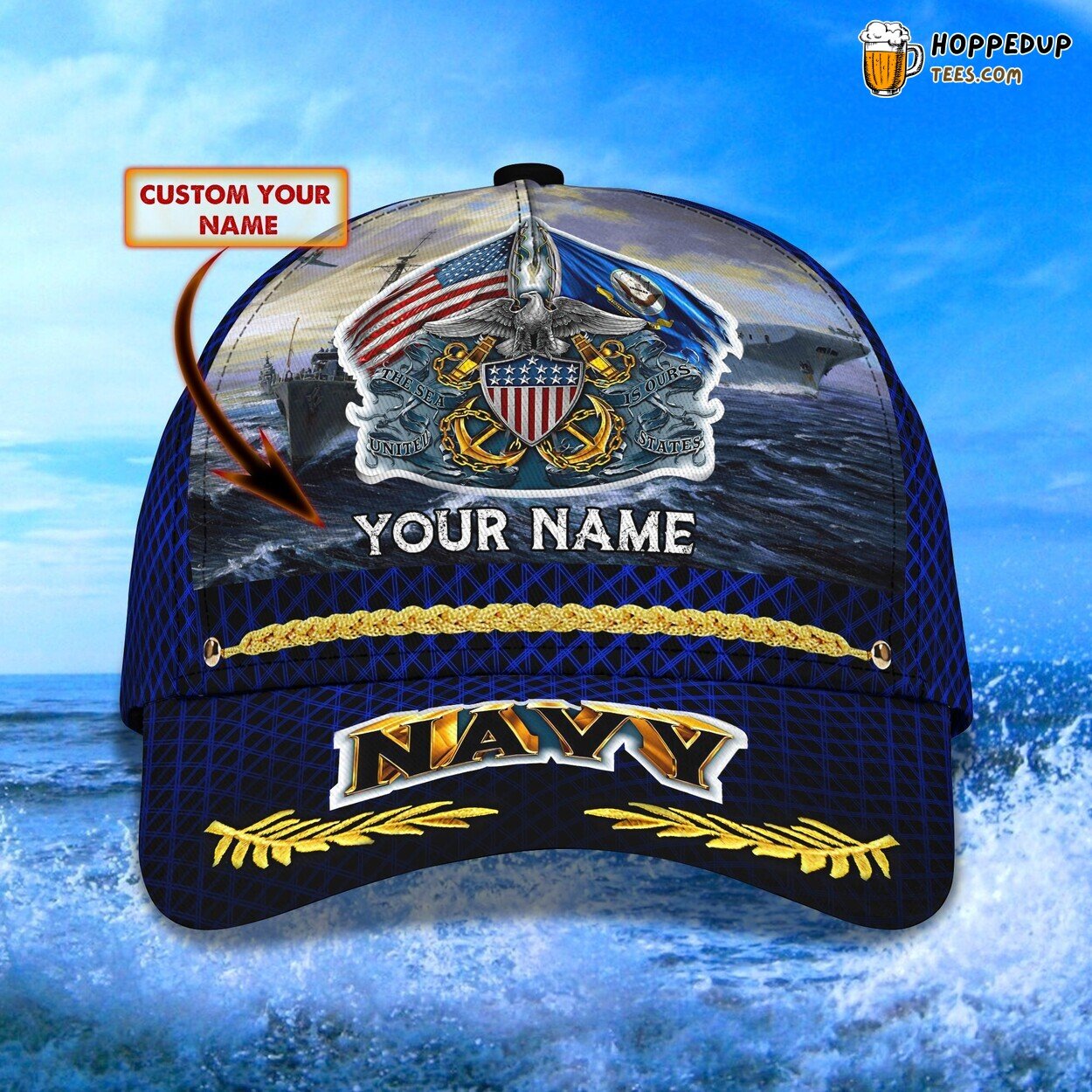 3D Classic Cap Honoring Veterans Personalized Name Unique Hat Design