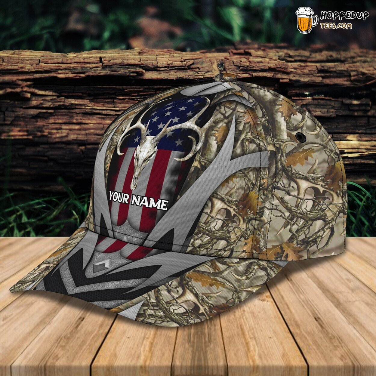 3D Classic Cap Hunting Personalized Name Stylish Unique Premium Fit Trend