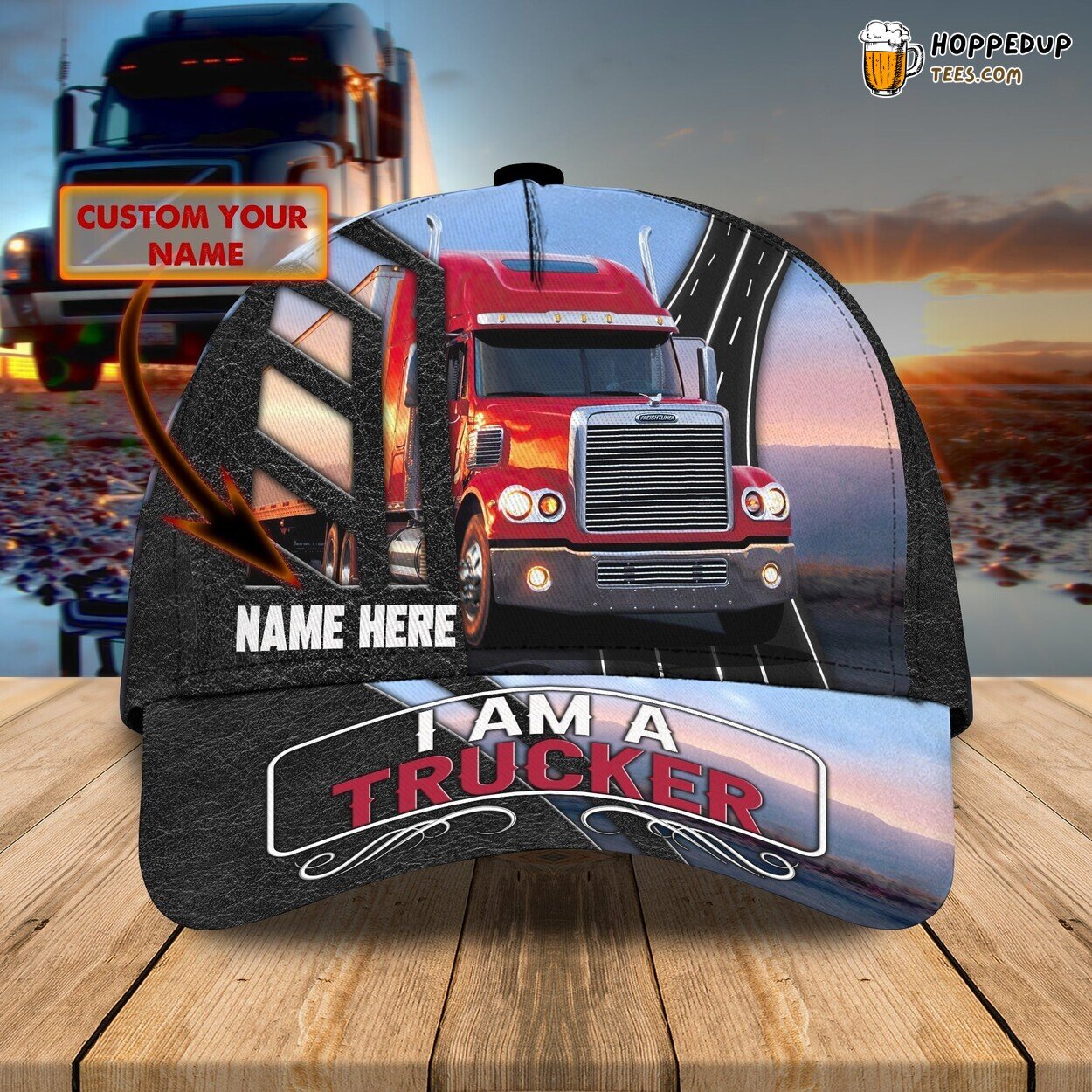 3D Classic Cap I Am Trucker Personalized Name Commemorative Design