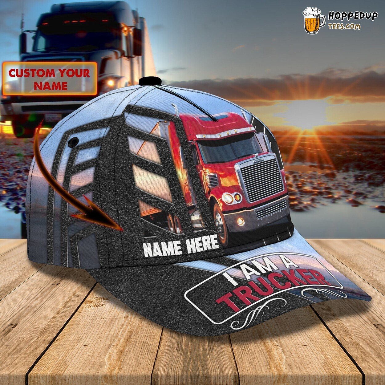 3D Classic Cap I Am Trucker Personalized Name Commemorative Design