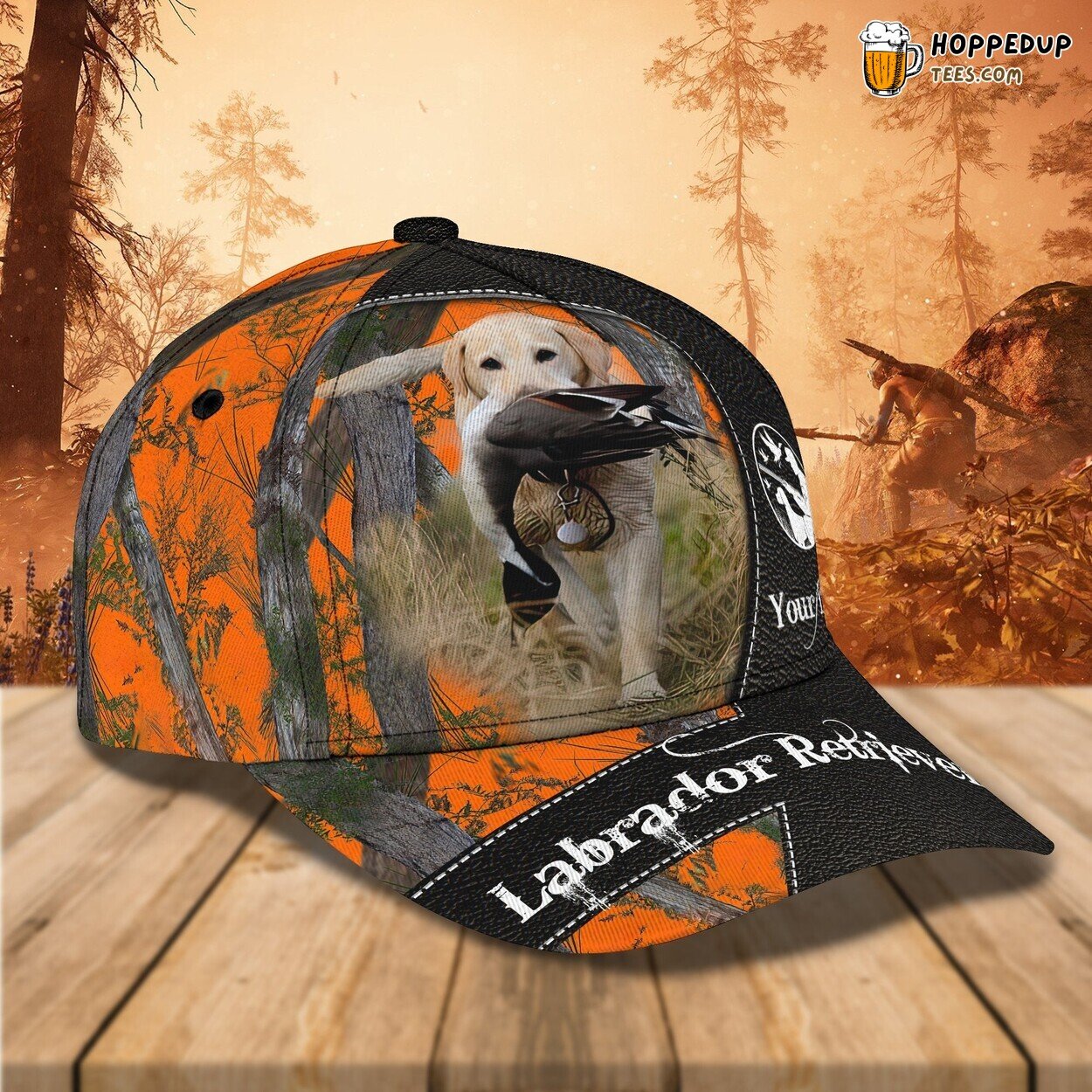 3D Classic Cap Labrador Retriever Hunting Personalized Name Hat Tribute