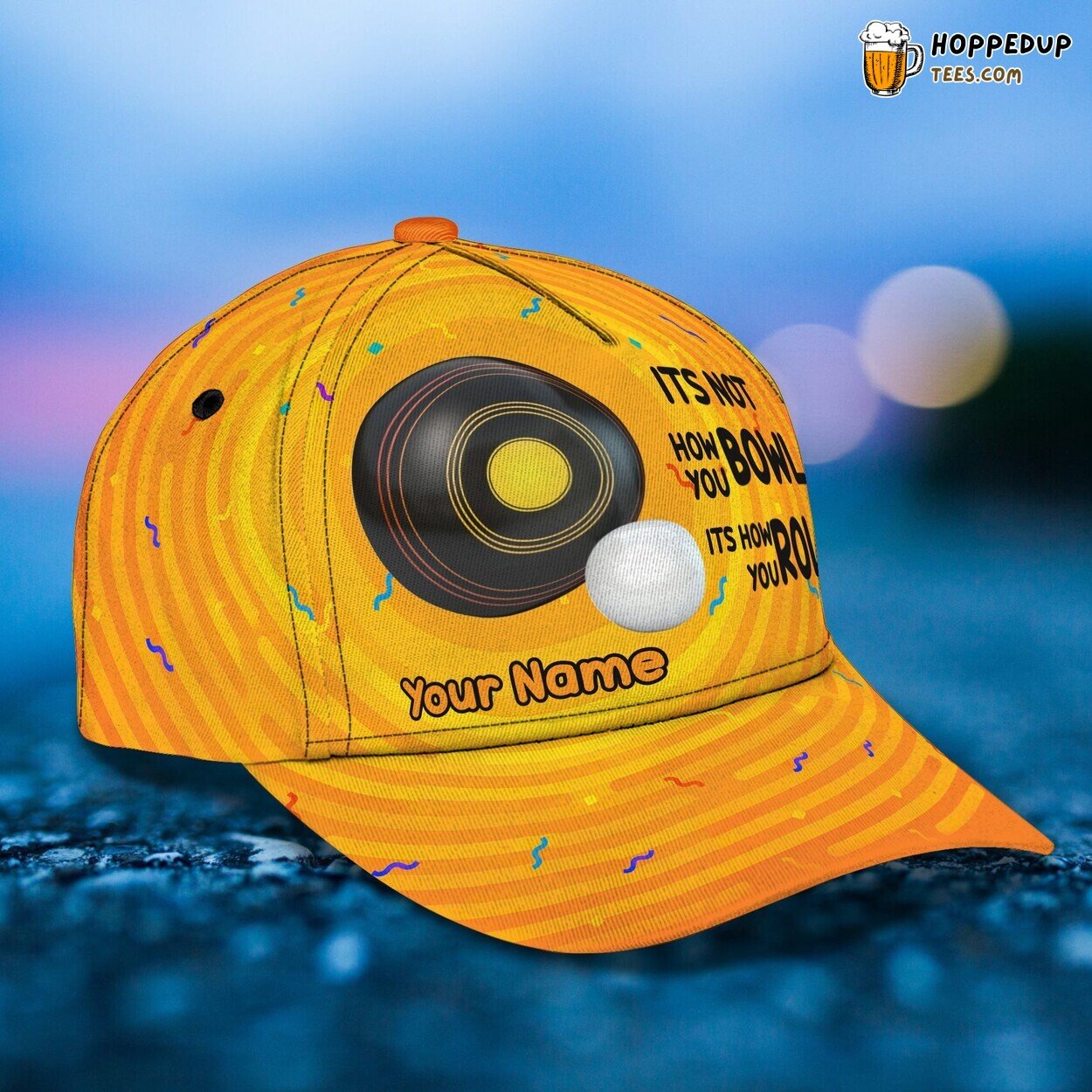 3D Classic Cap Lawn Bowls Enthusiast Personalized Name Unique Hat 3D Classic Cap Lawn Bowls Enthusiast Personalized Name Unique Hat