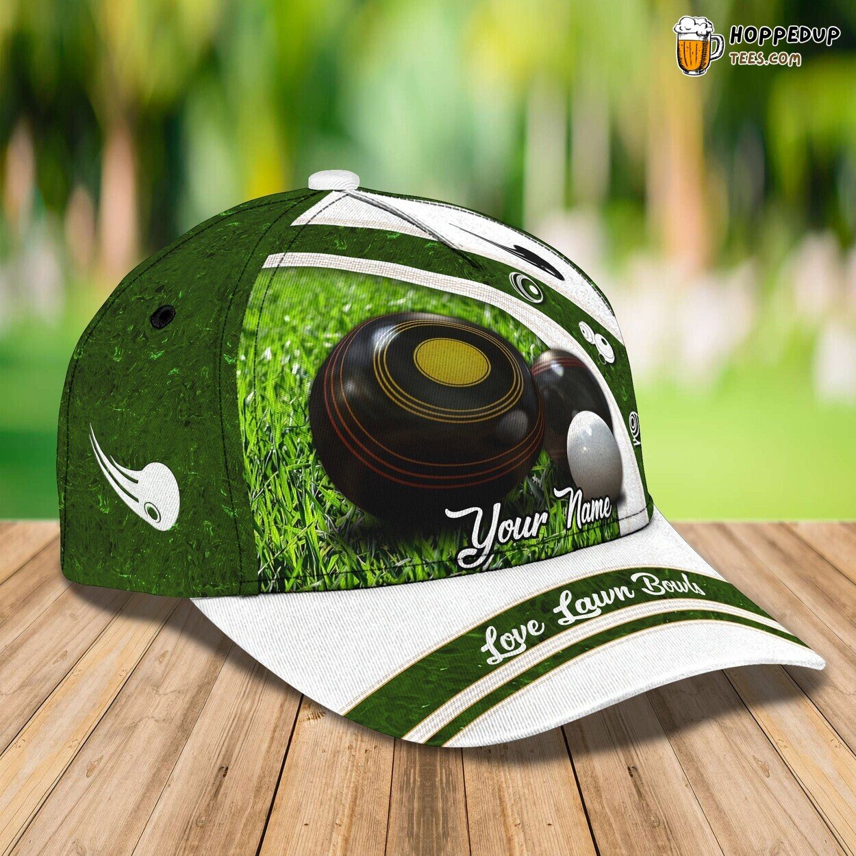 3D Classic Cap Lawn Bowls Enthusiast Personalized Name Unique Hat Tribute