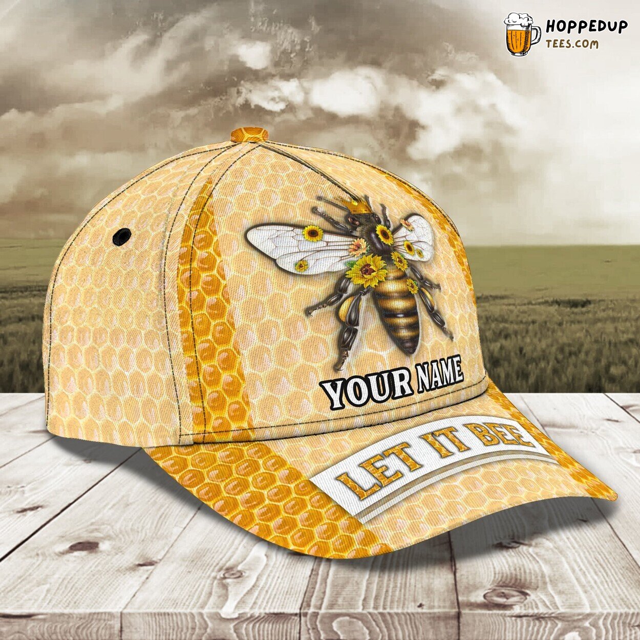 3D Classic Cap Let It Bee Love Theme Personalized Unique Design Trend