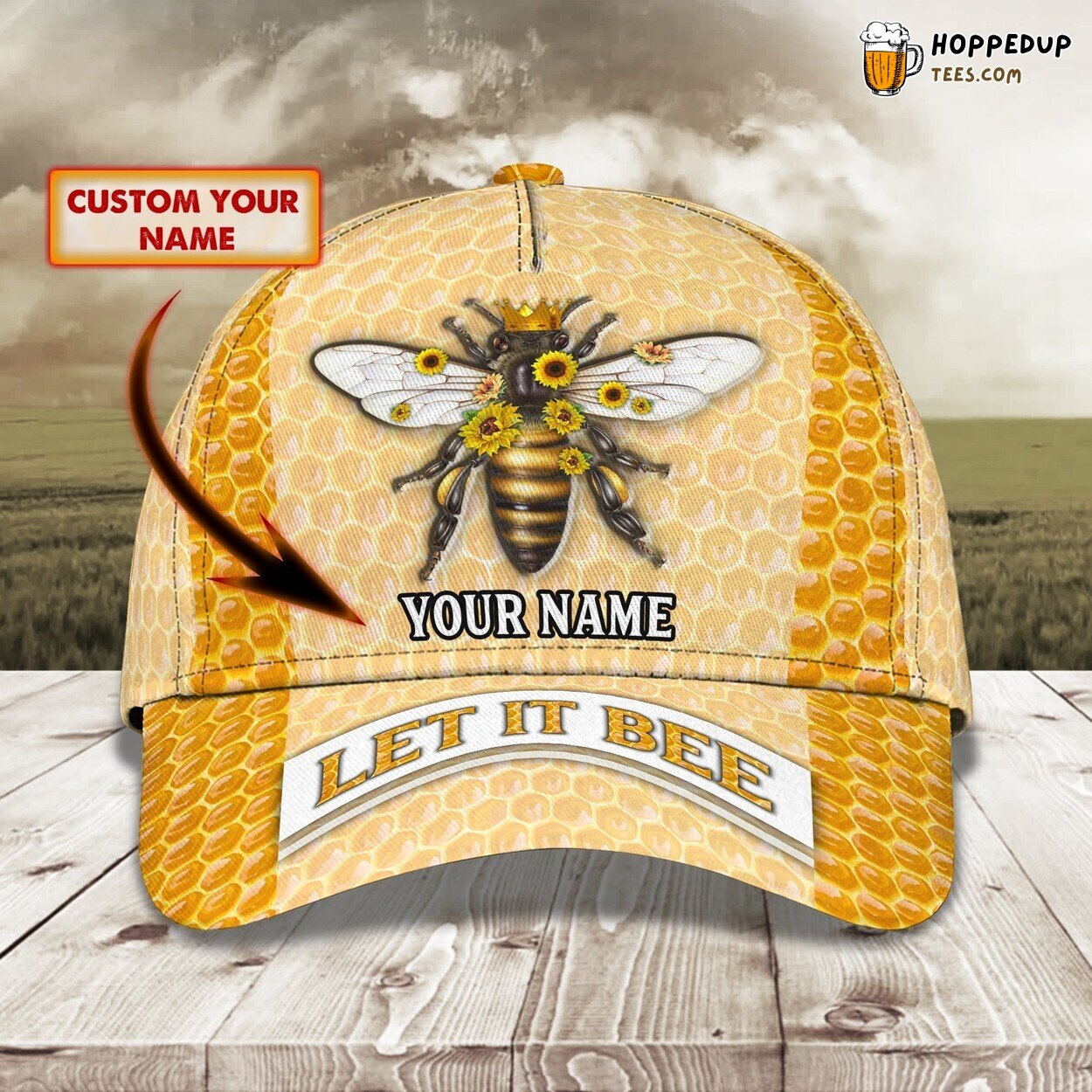 3D Classic Cap Let It Bee Love Theme Personalized Unique Design Trend