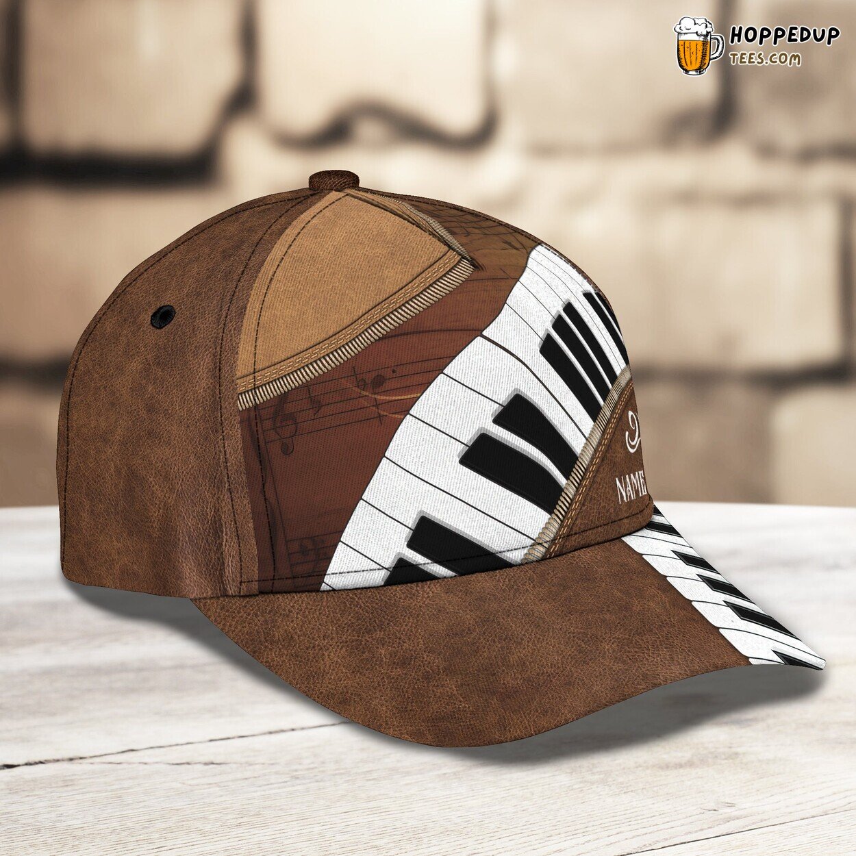 3D Classic Cap Love for Piano Personalized Name Unique Hat Tribute