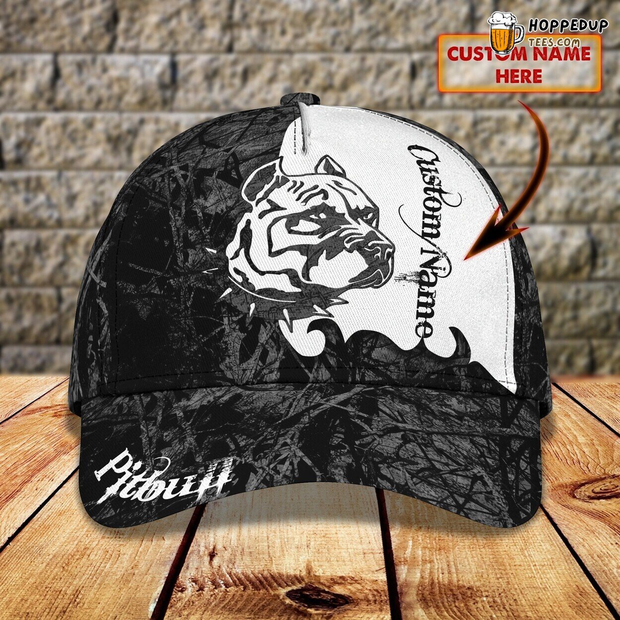 3D Classic Cap Love For Pitbull Personalized Name Classic Hat Unique Tribute