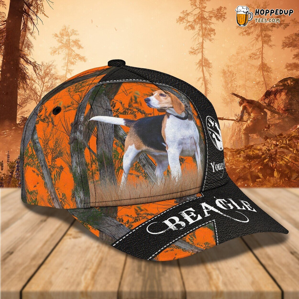 3D Classic Cap Love of Beagles Personalized Name Classic Hat Design Tribute