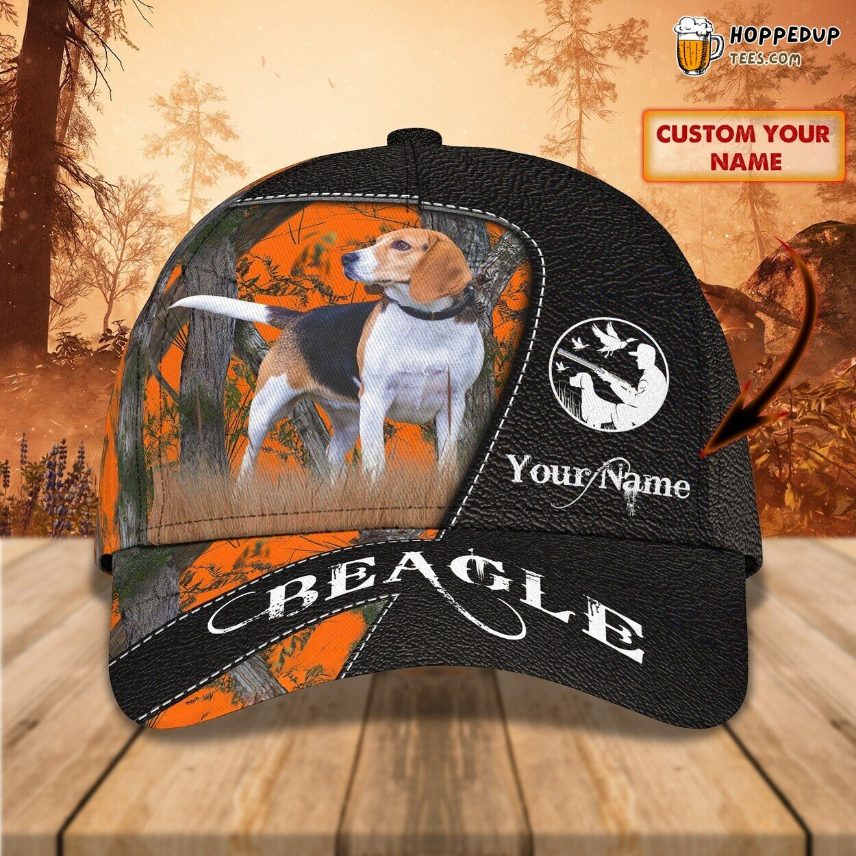 3D Classic Cap Love of Beagles Personalized Name Classic Hat Design Tribute