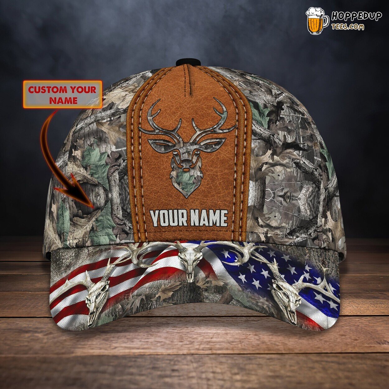 3D Classic Cap Love of Hunting Personalized Name Classic Hat Unique Design