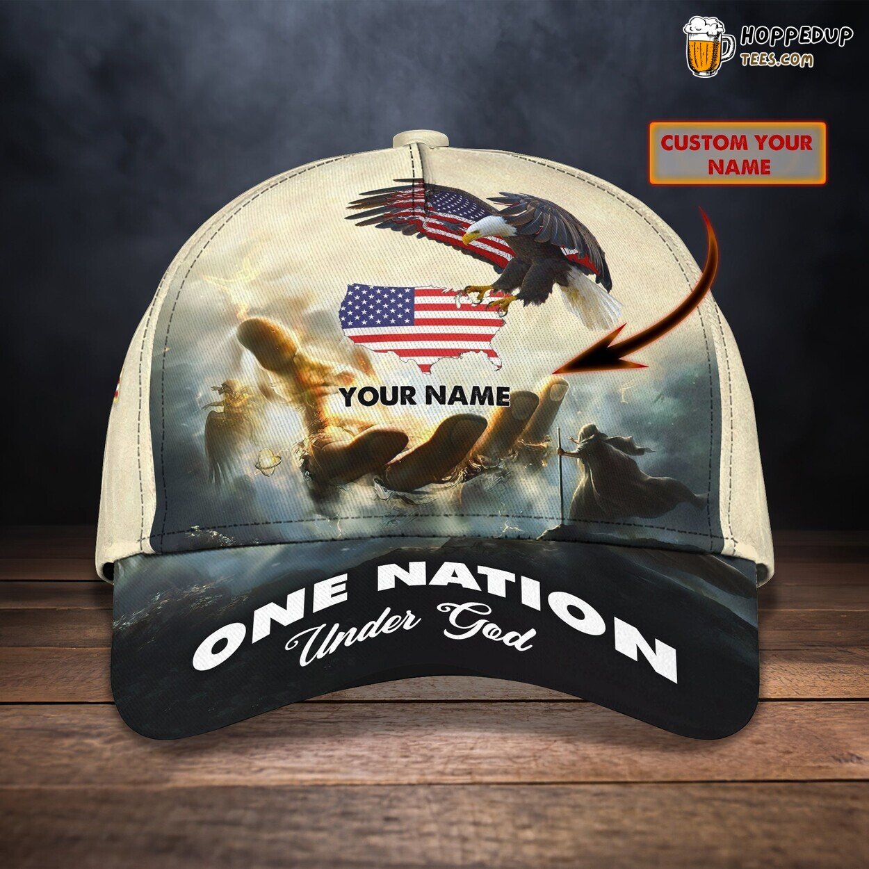 3D Classic Cap Majestic America Eagle Design Personalized Hat