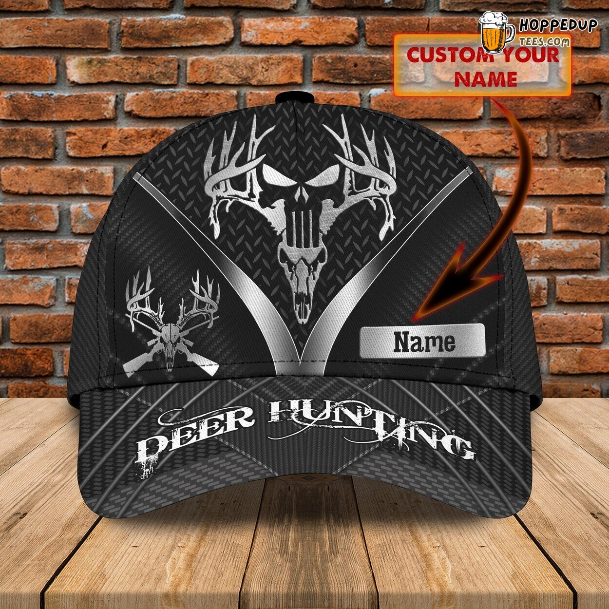 3D Classic Cap Majestic Deer Hunting Personalized Name Unique Hat