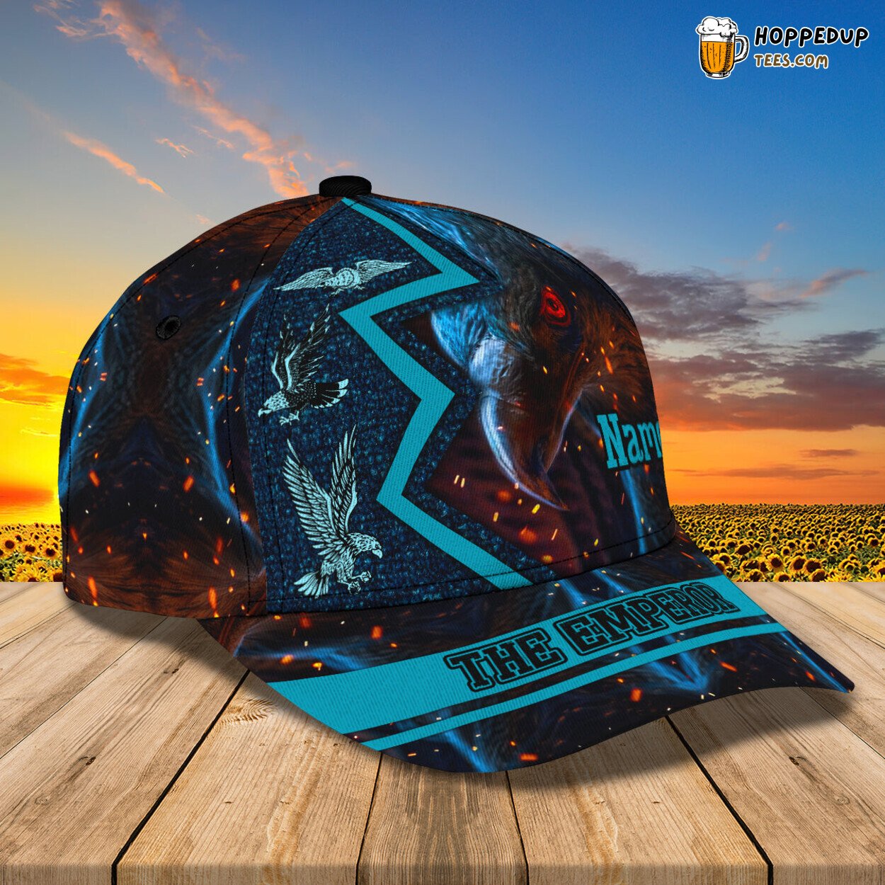 3D Classic Cap Majestic Eagle Emperor Personalized Name Hat Unique Design