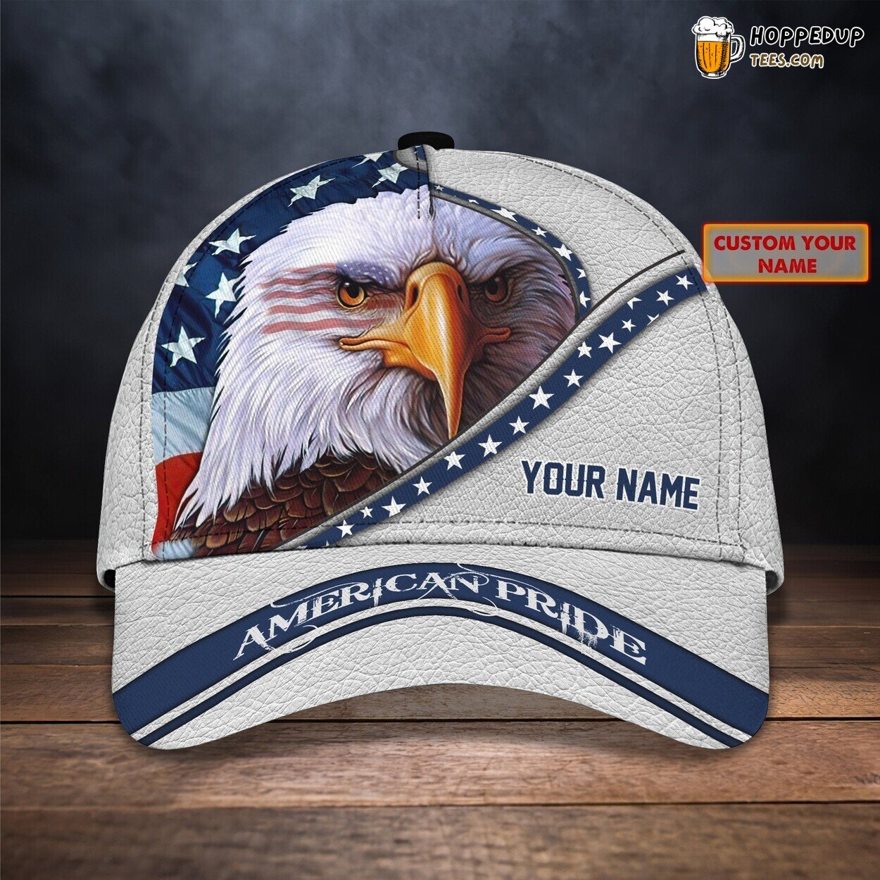 3D Classic Cap Majestic Eagle Personalized Name Tribute Hat Series Design