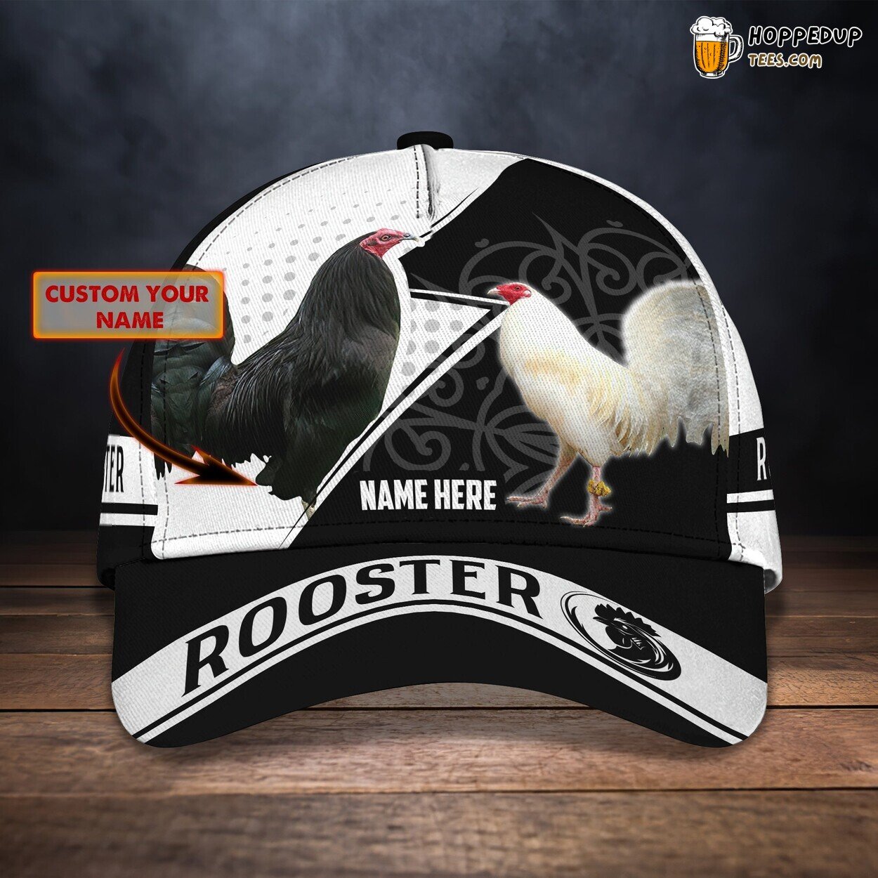 3D Classic Cap Majestic Rooster Personalized Name Stylish Unique Best Choice Trend