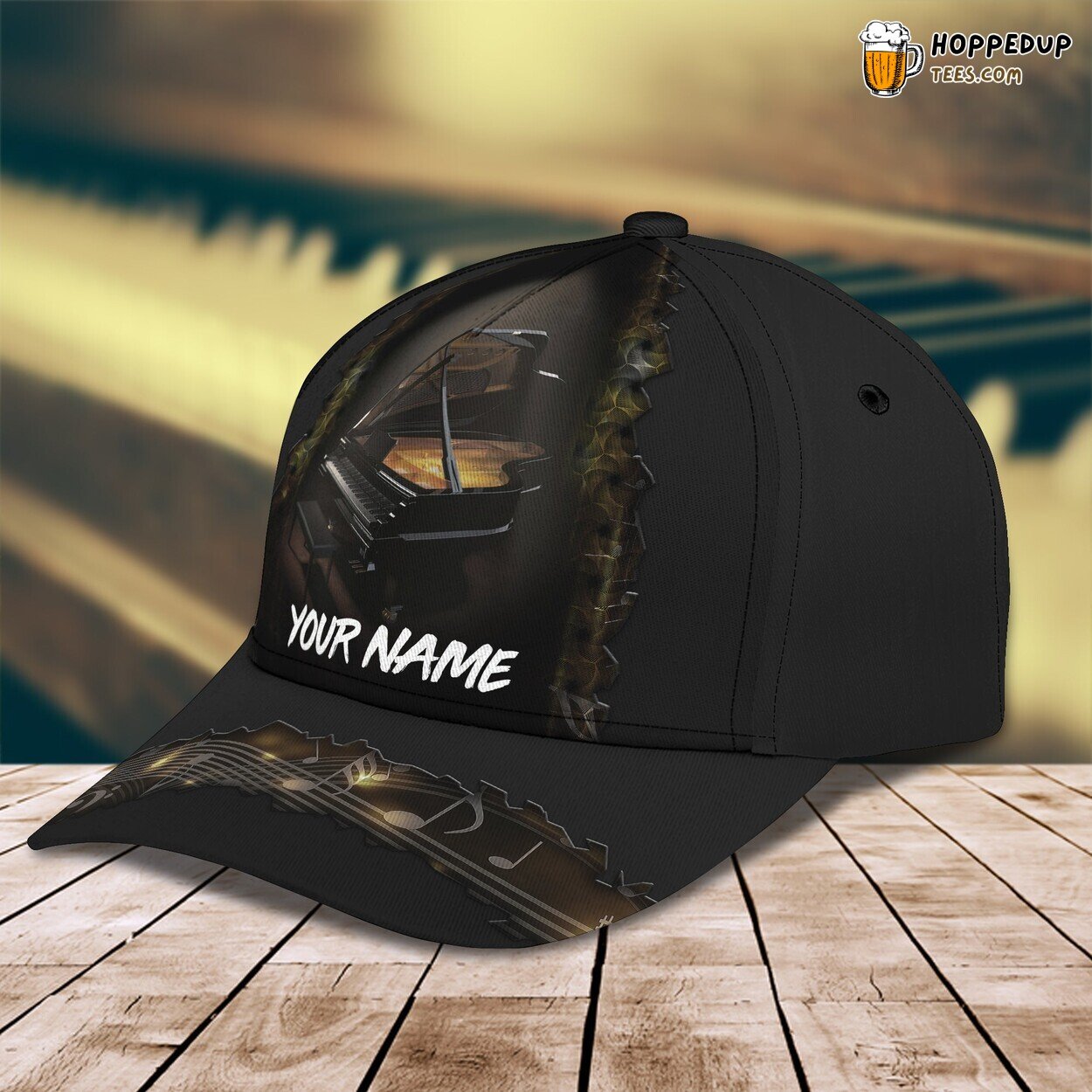 3D Classic Cap Melodies Evoke Piano Personalized Name Unique Hat 3D Classic Cap Melodies Evoke Piano Personalized Name Unique Hat
