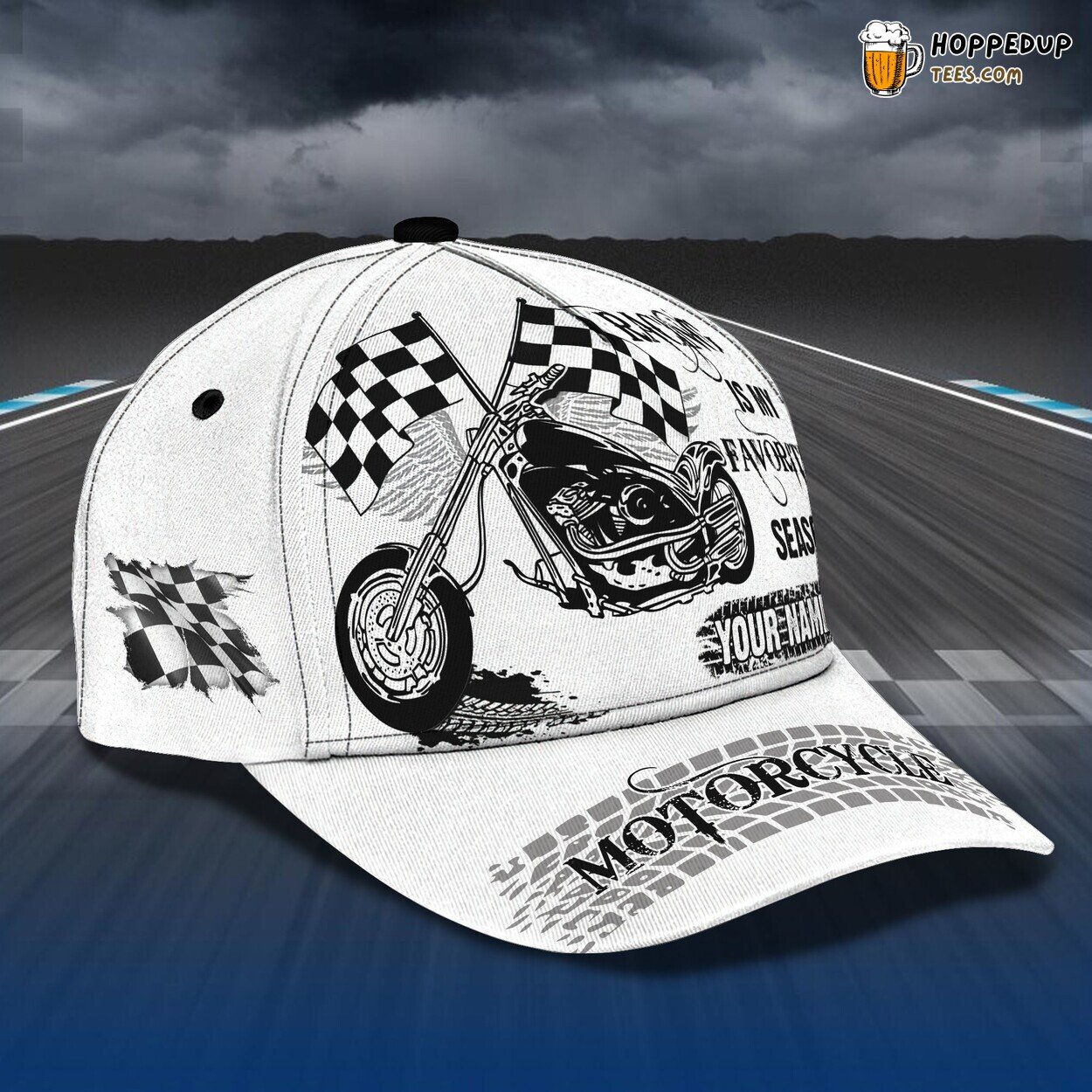 3D Classic Cap Motorcycle Racing Personalized Name Unique Stylish Design