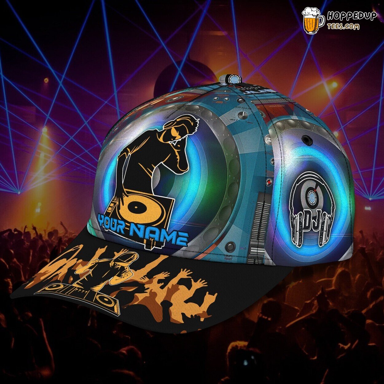 3D Classic Cap Music Lover DJ Personalized Name Unique Hat Design 3D Classic Cap Music Lover DJ Personalized Name Unique Hat Design