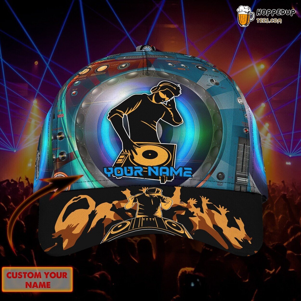 3D Classic Cap Music Lover DJ Personalized Name Unique Hat Design