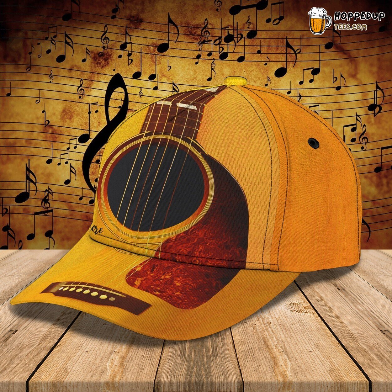 3D Classic Cap Musical Love Guitar Personalized Name Unique Design Hat 3D Classic Cap Musical Love Guitar Personalized Name Unique Design Hat