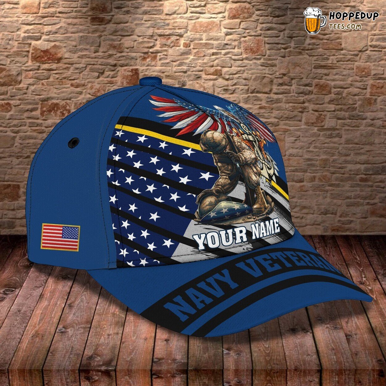 3D Classic Cap Navy Veteran Pride Personalized Name Unique Hat Design 3D Classic Cap Navy Veteran Pride Personalized Name Unique Hat Design