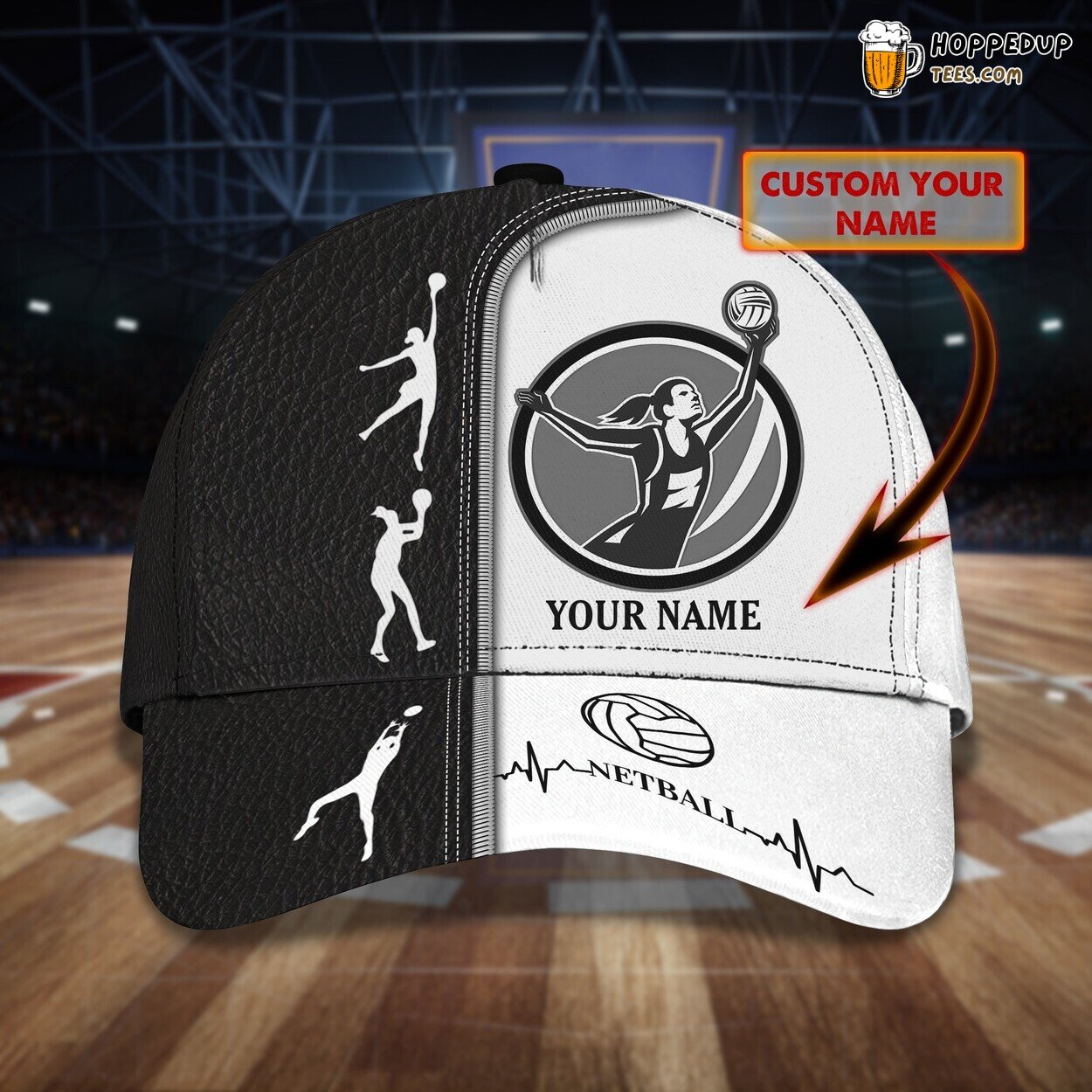 3D Classic Cap Netball Passion Personalized Name Classic Hat Unique Experience