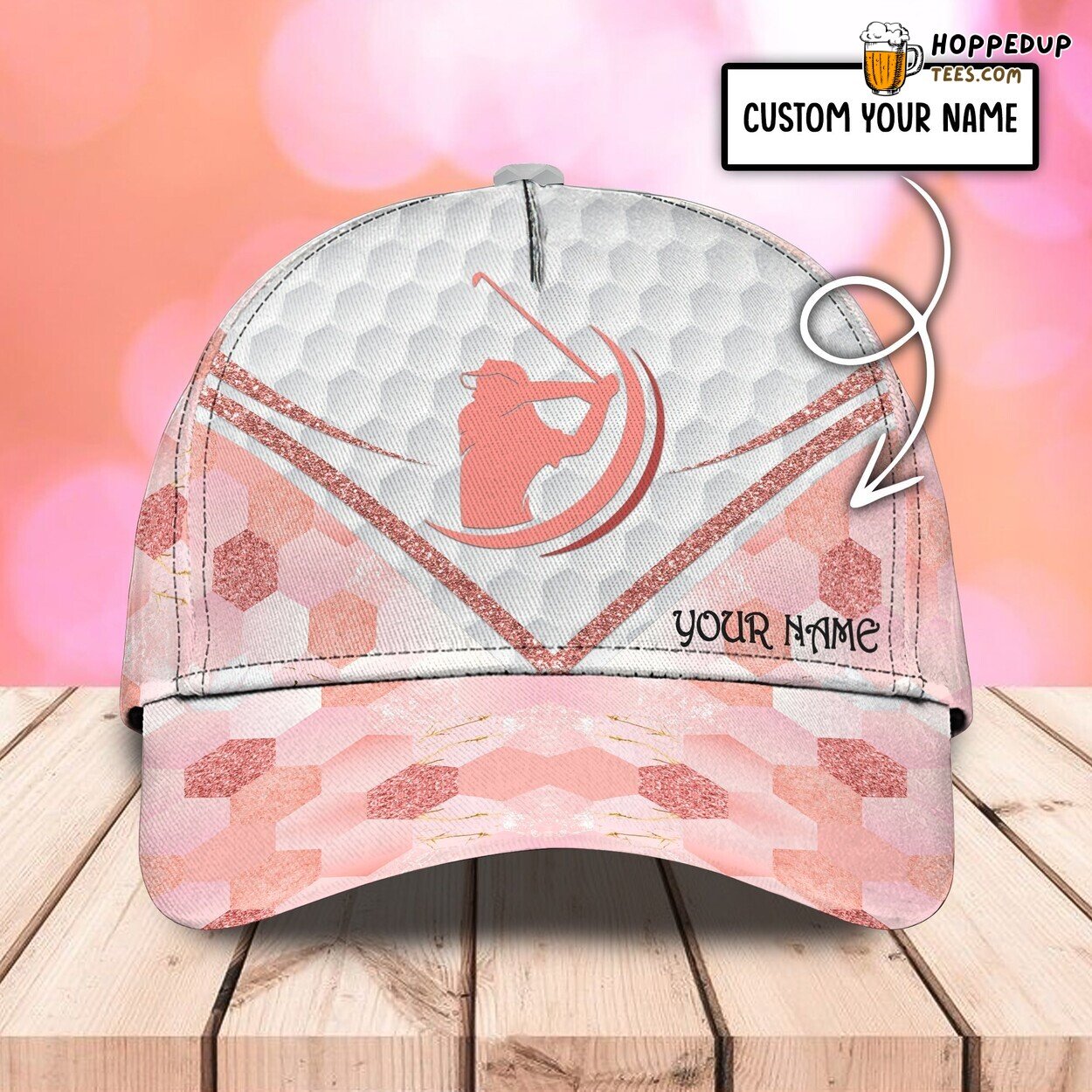 3D Classic Cap Personalized Name Celebrating Golf Course Signature Hat