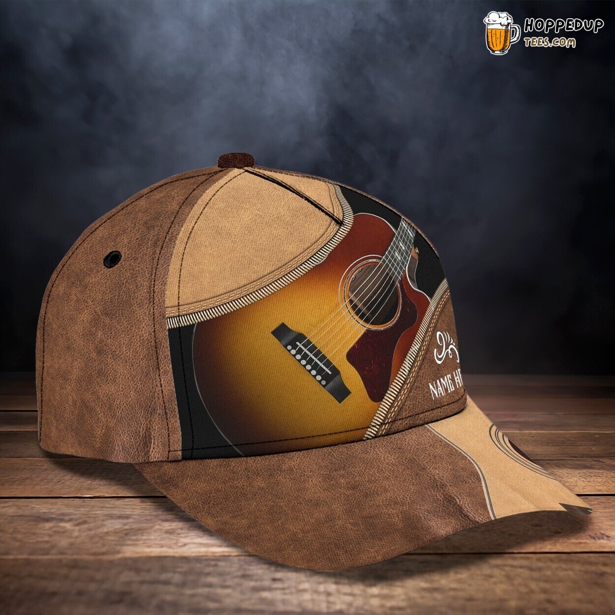 3D Classic Cap Personalized Name Celebrating Guitar Enthusiast Design